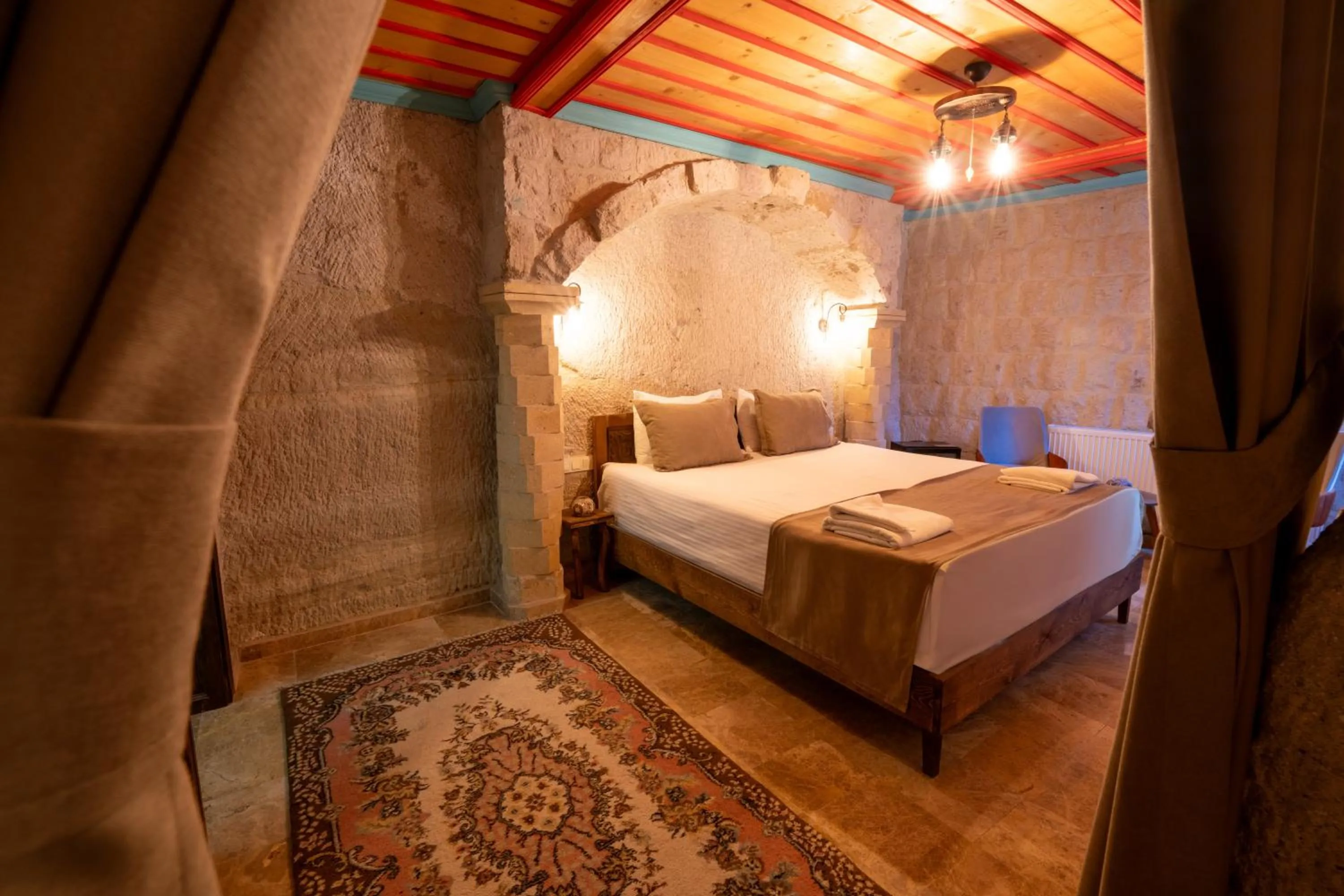 Bed in Rustic Caves