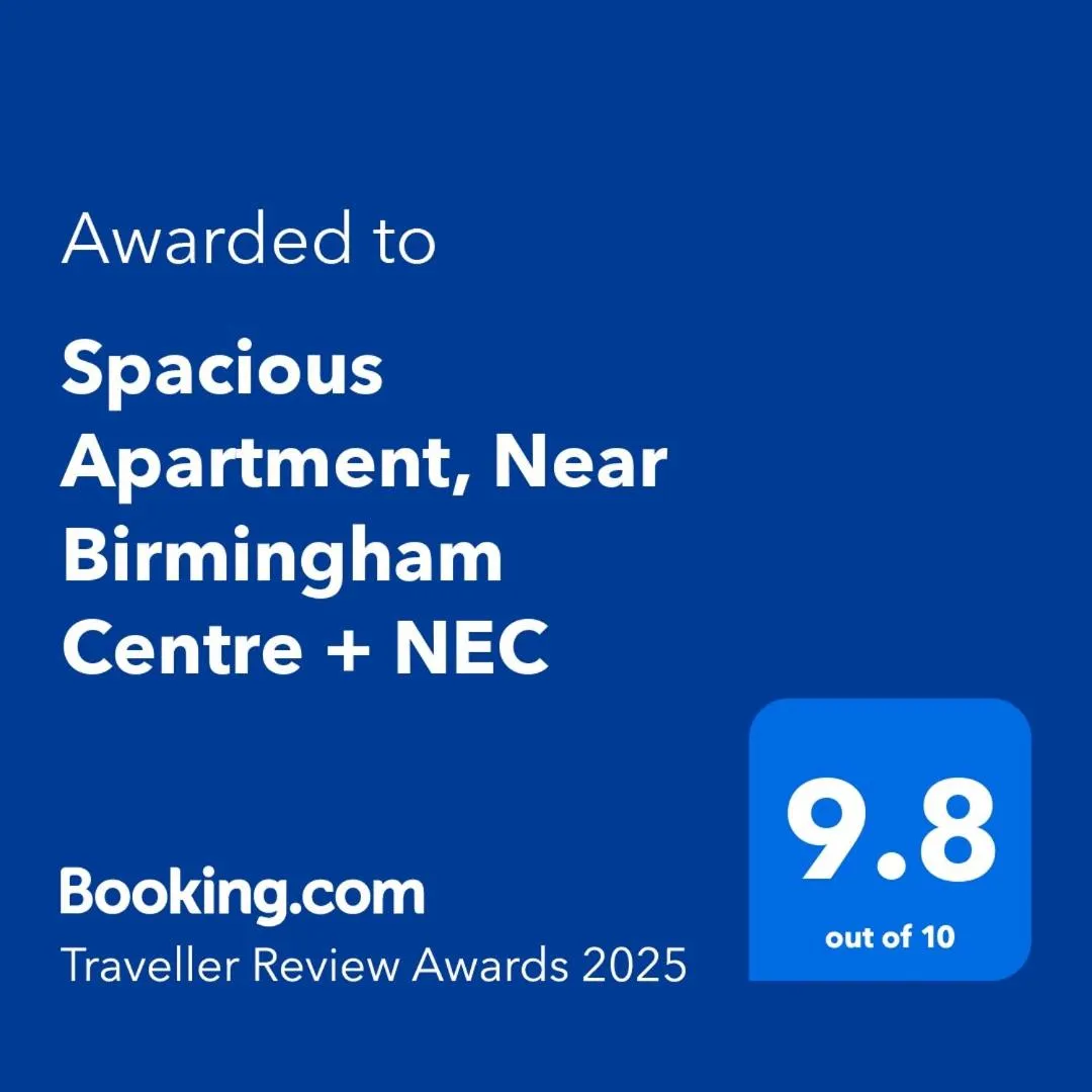 Spacious Apartment, Near Birmingham Centre + NEC