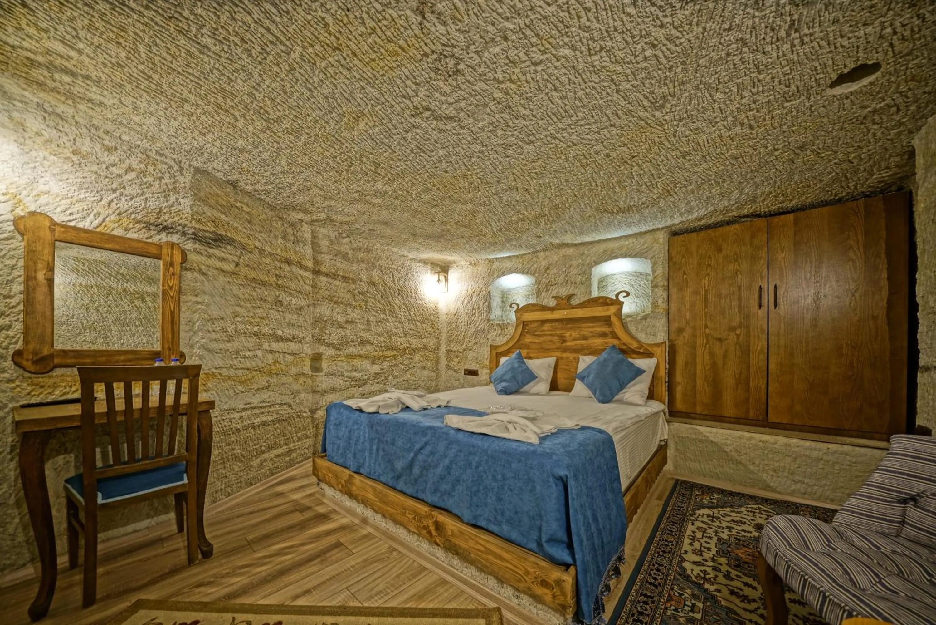 Bed in Cappa Cave Hotel