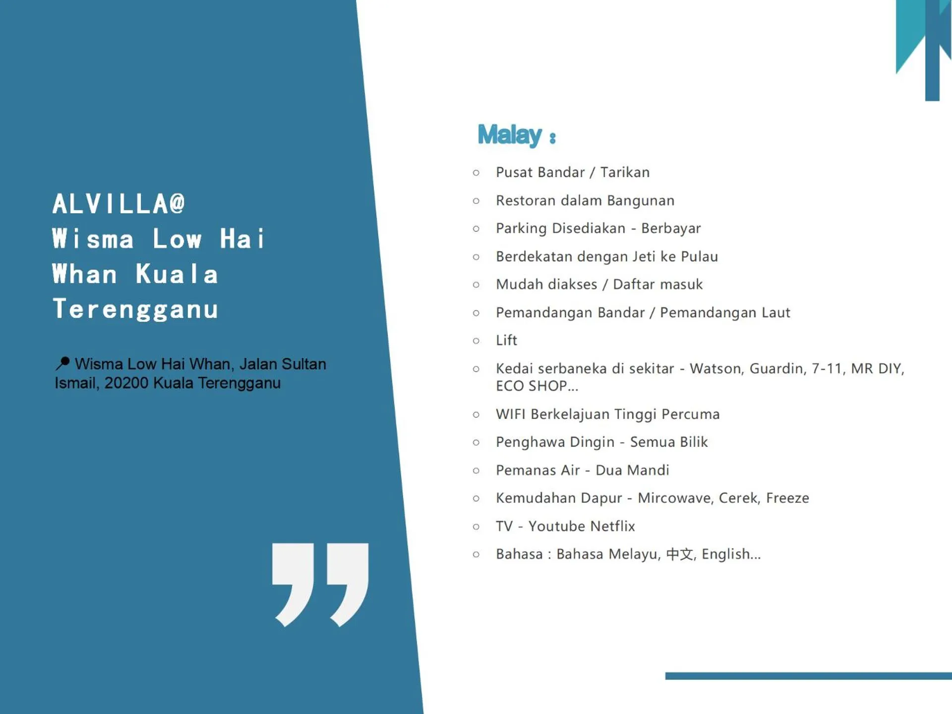 ALVILLA - Jalan Sultan Ismail