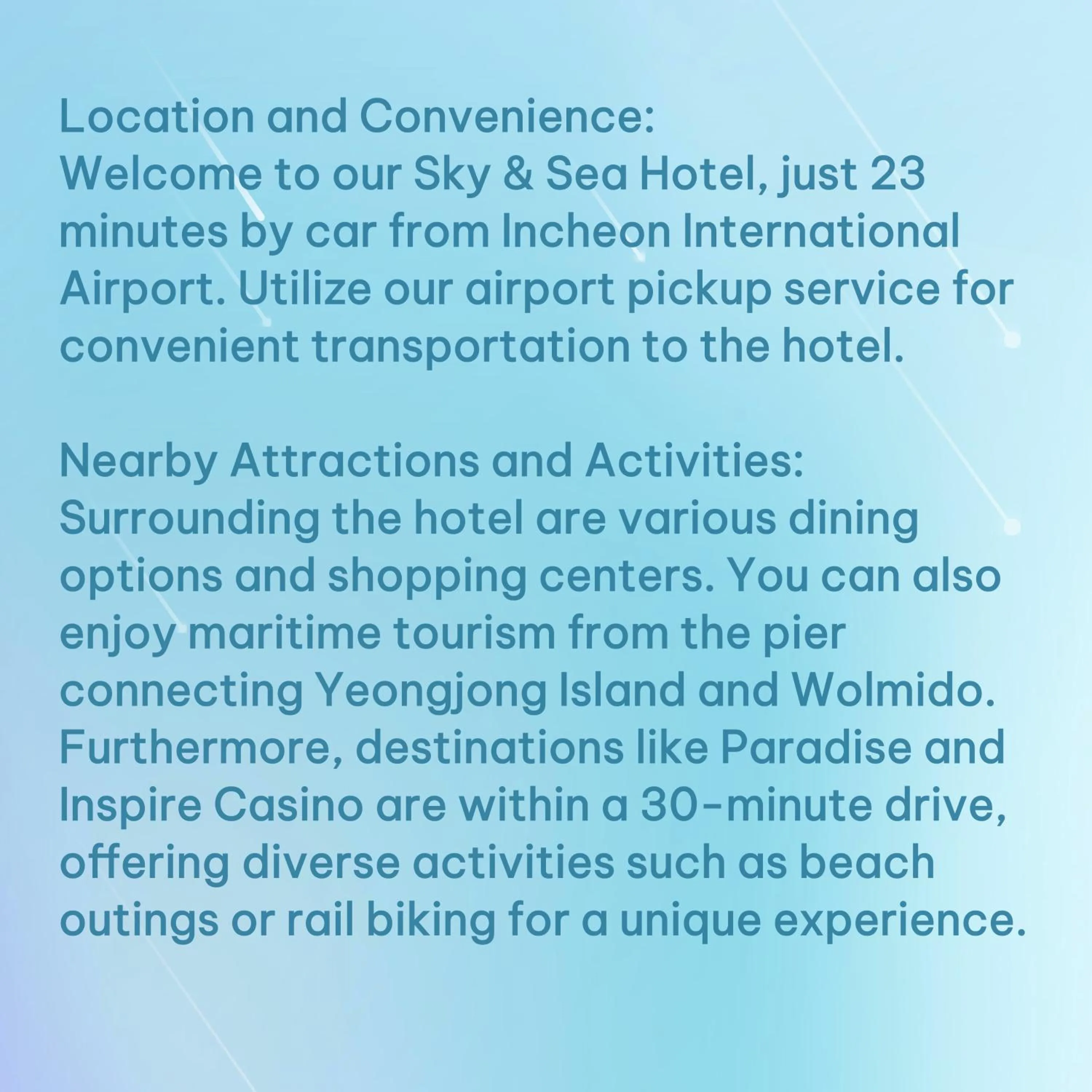 Inchon sky and sea ocean view hotel