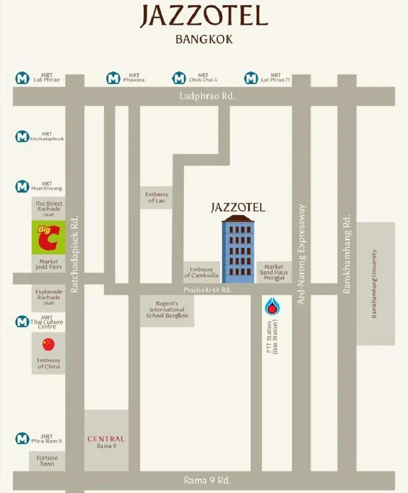 Property building in Jazzotel Bangkok