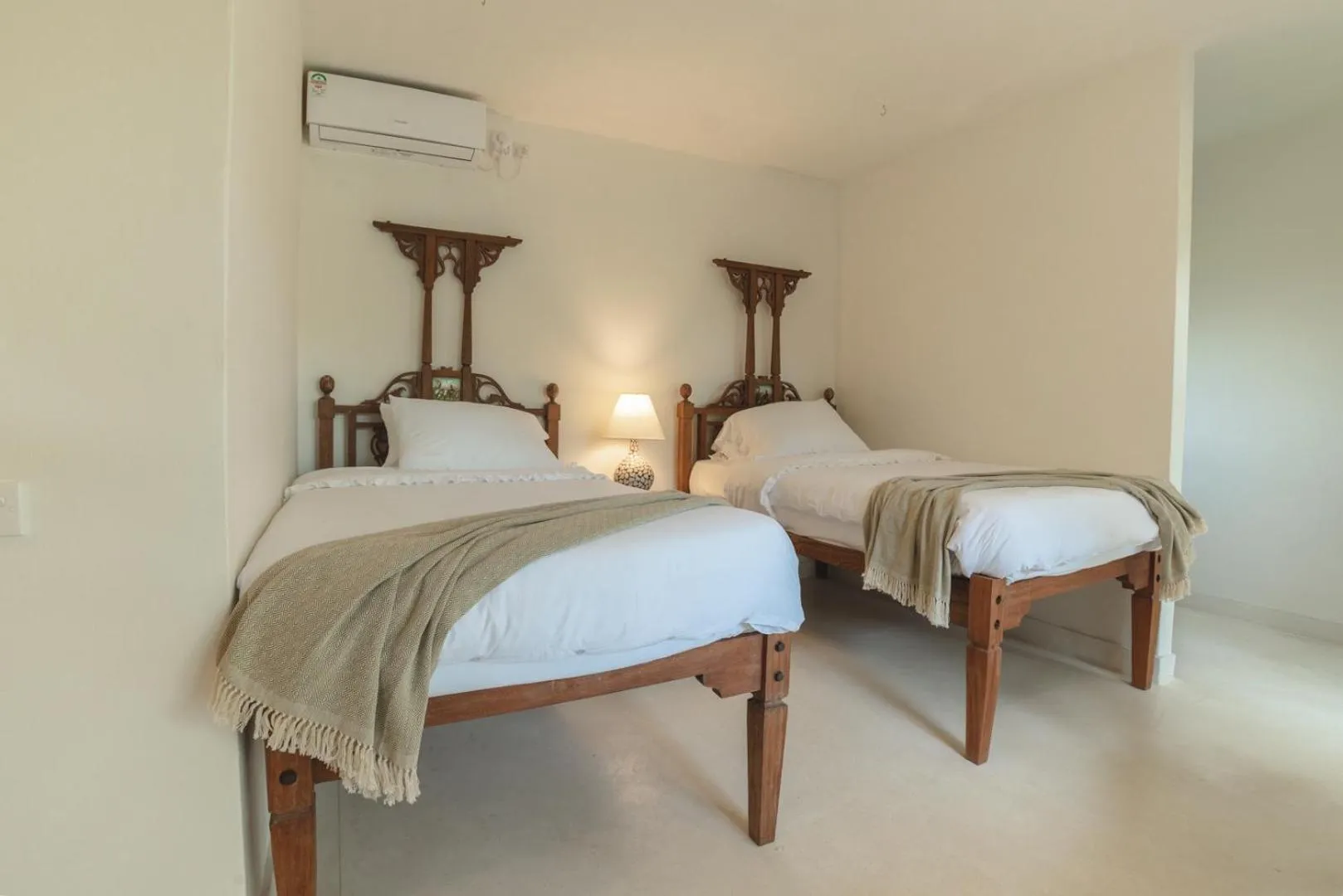 Bed in Bamboo House B&B