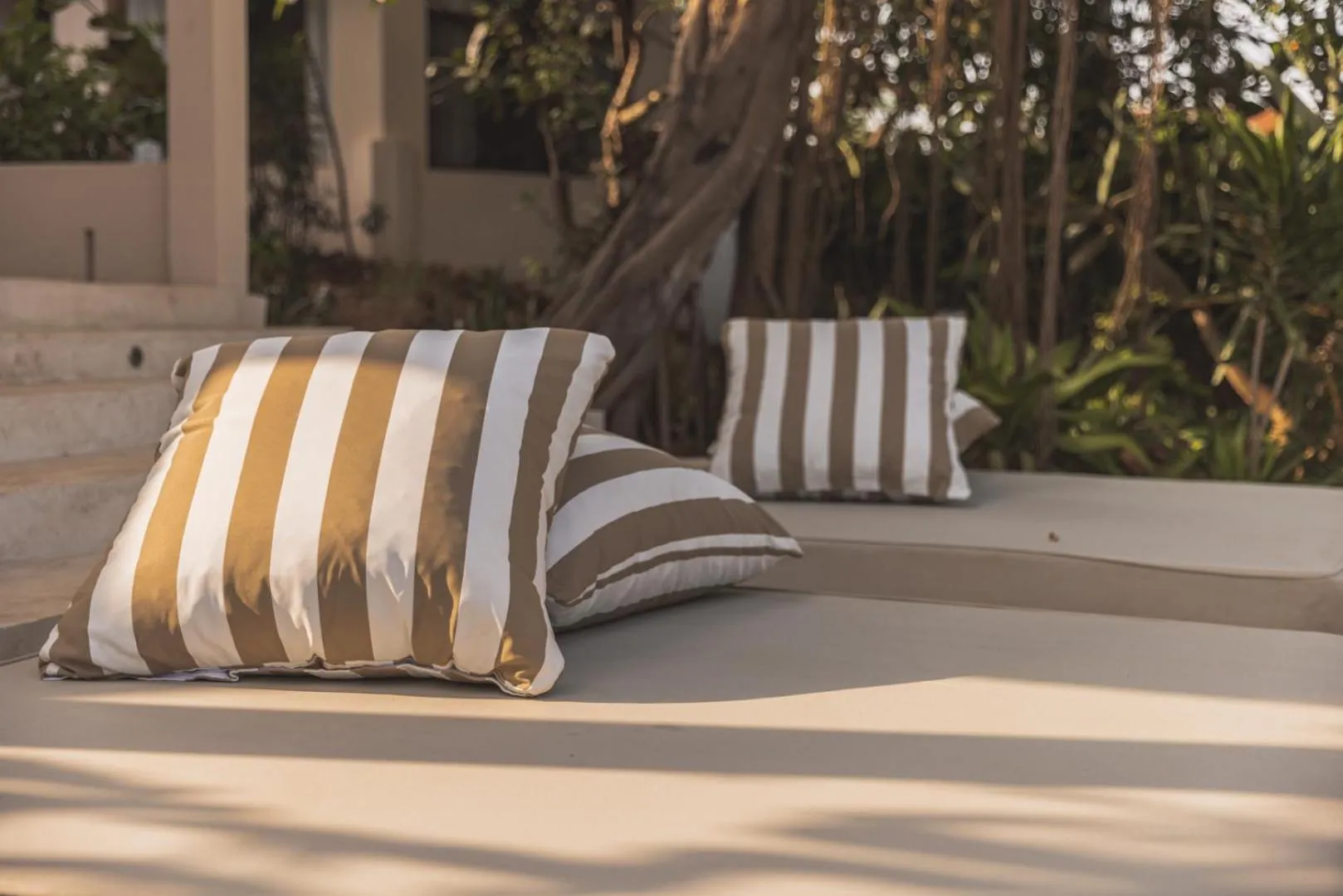 sunbed in Bamboo House B&B