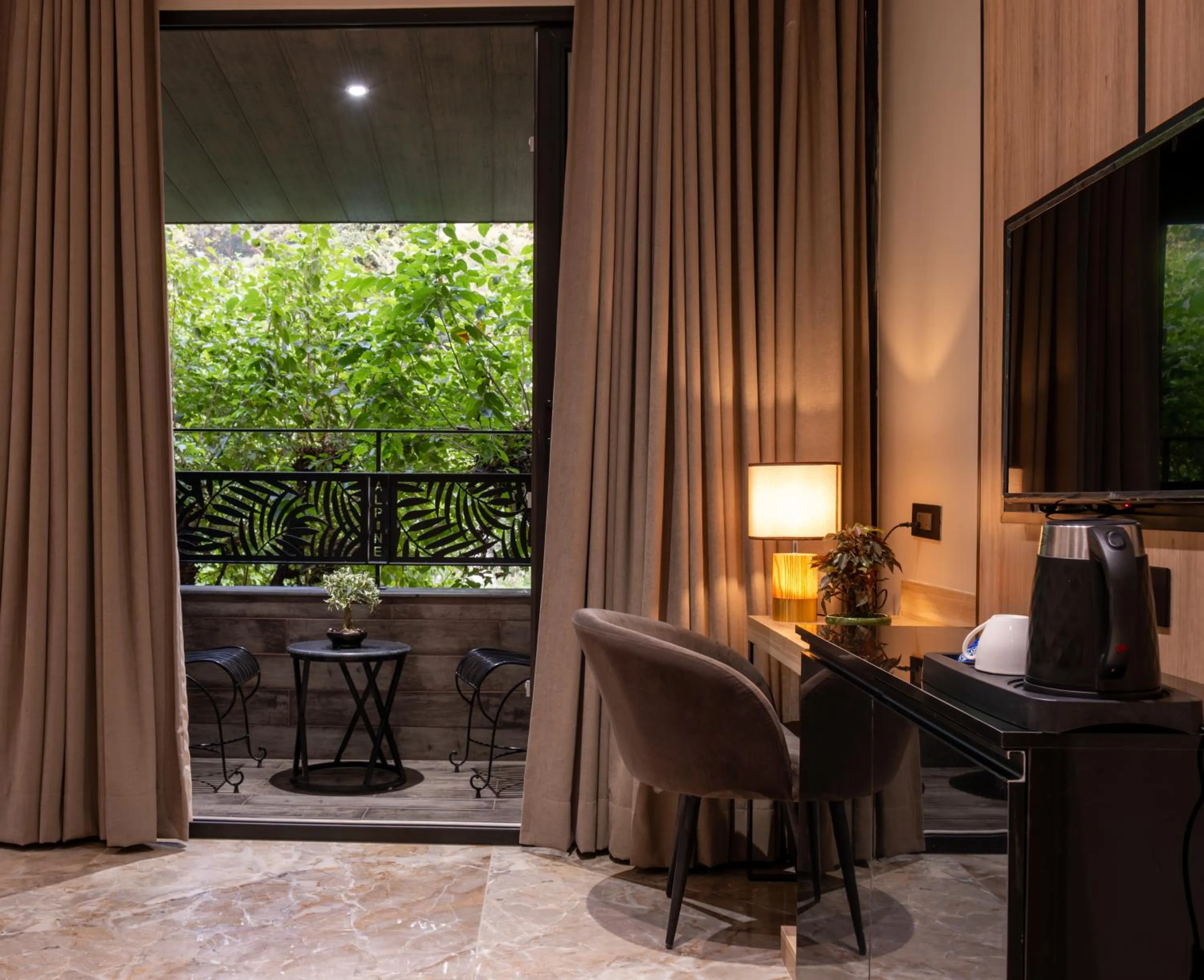 View (from property/room) in Alpine hotel and villas