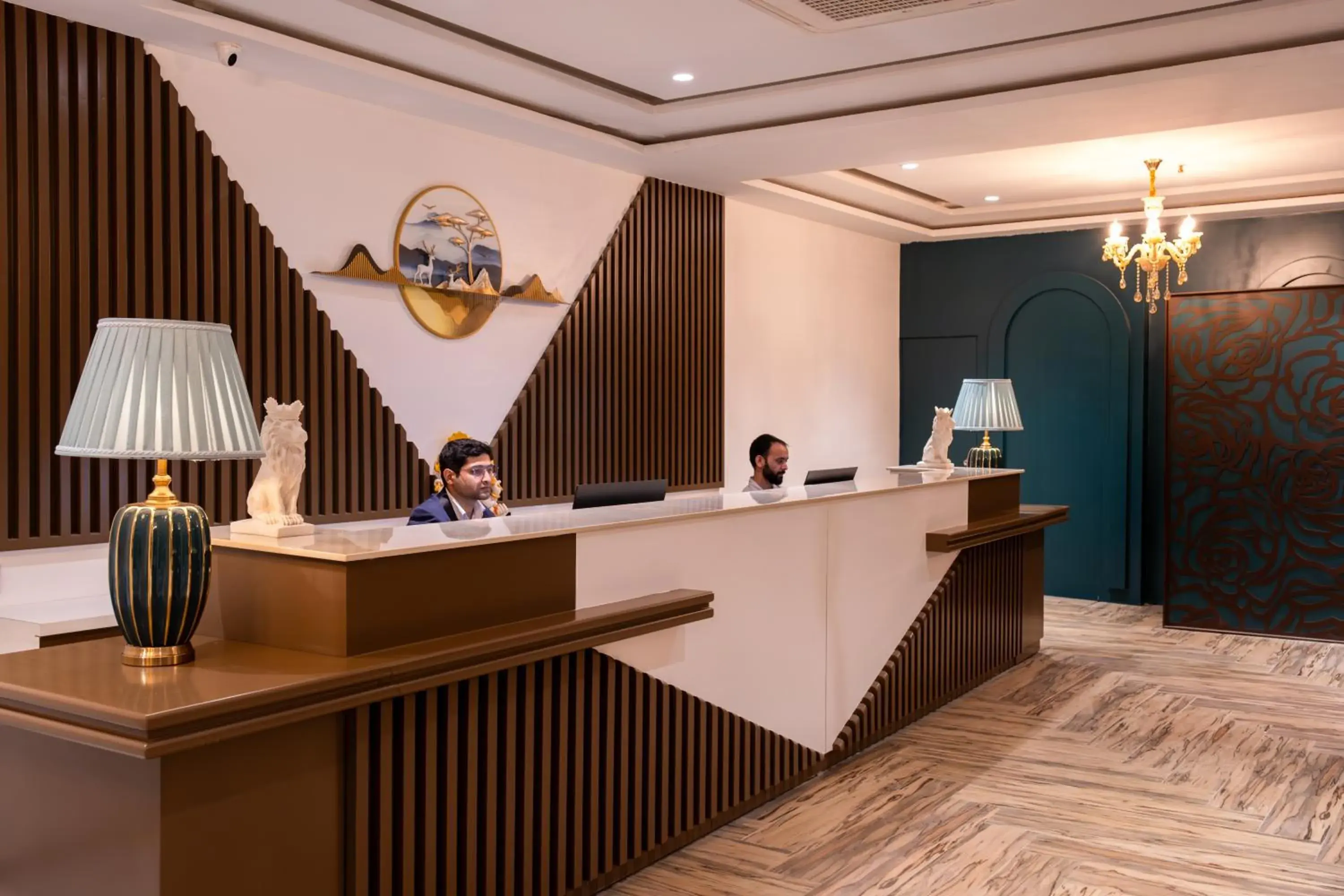 Lobby or reception in Alpine hotel and villas Lobby or reception in Alpine hotel and villas