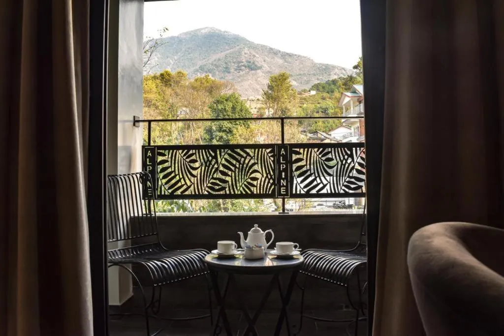 Balcony/Terrace in Alpine hotel and villas