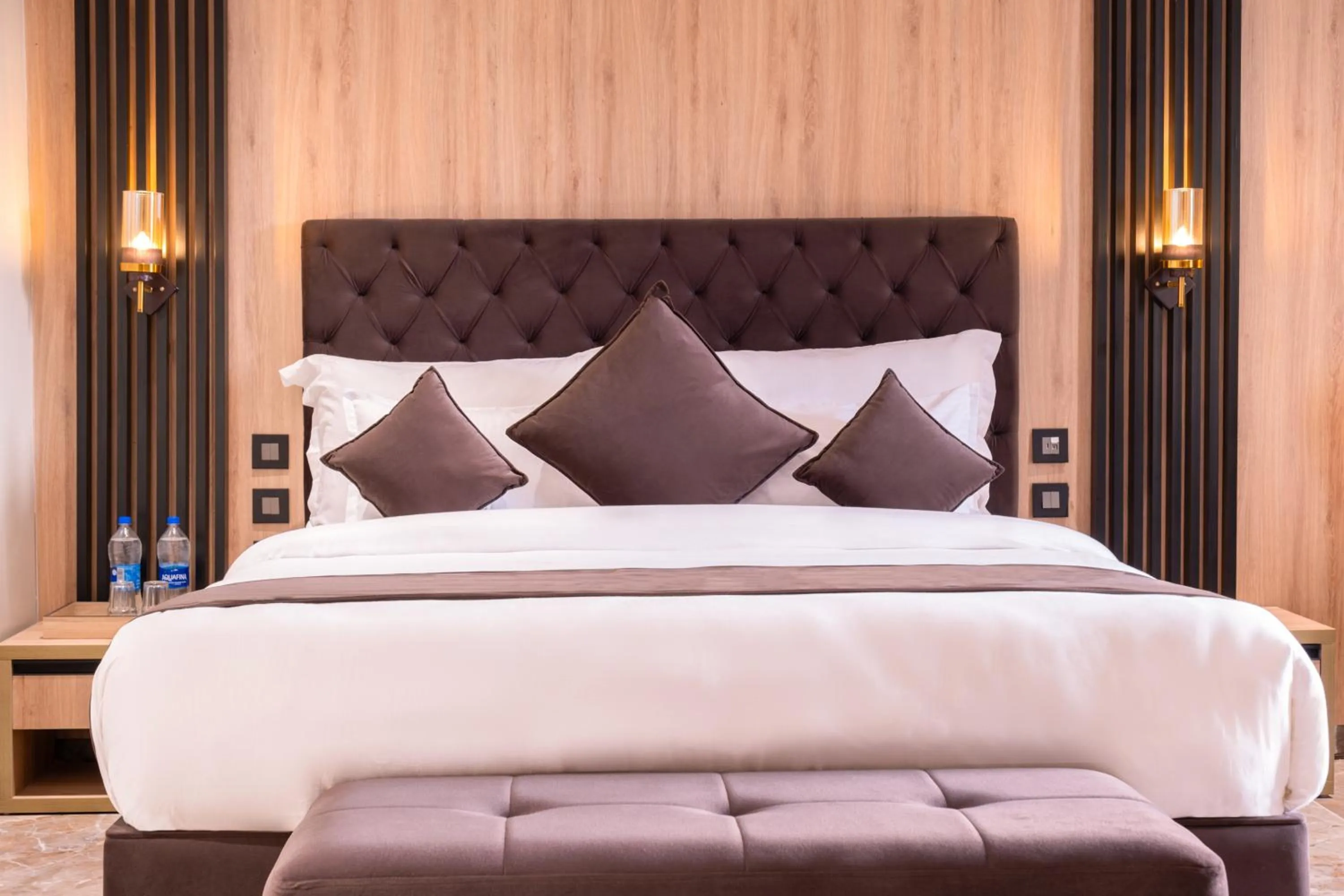 Bed in Alpine hotel and villas