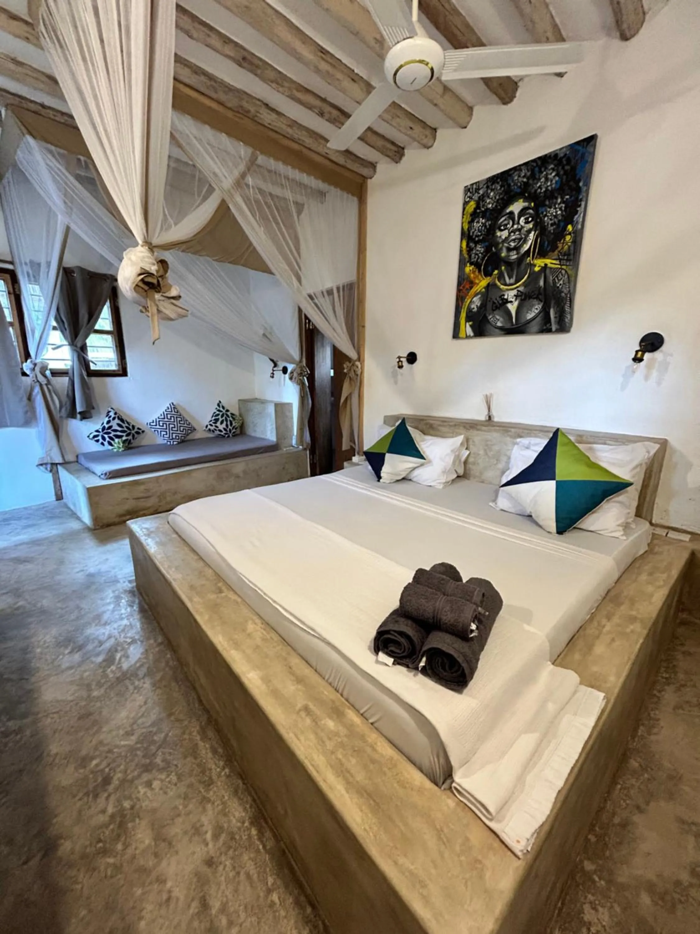 Bedroom, Bed in Bahari Beach Bungalows