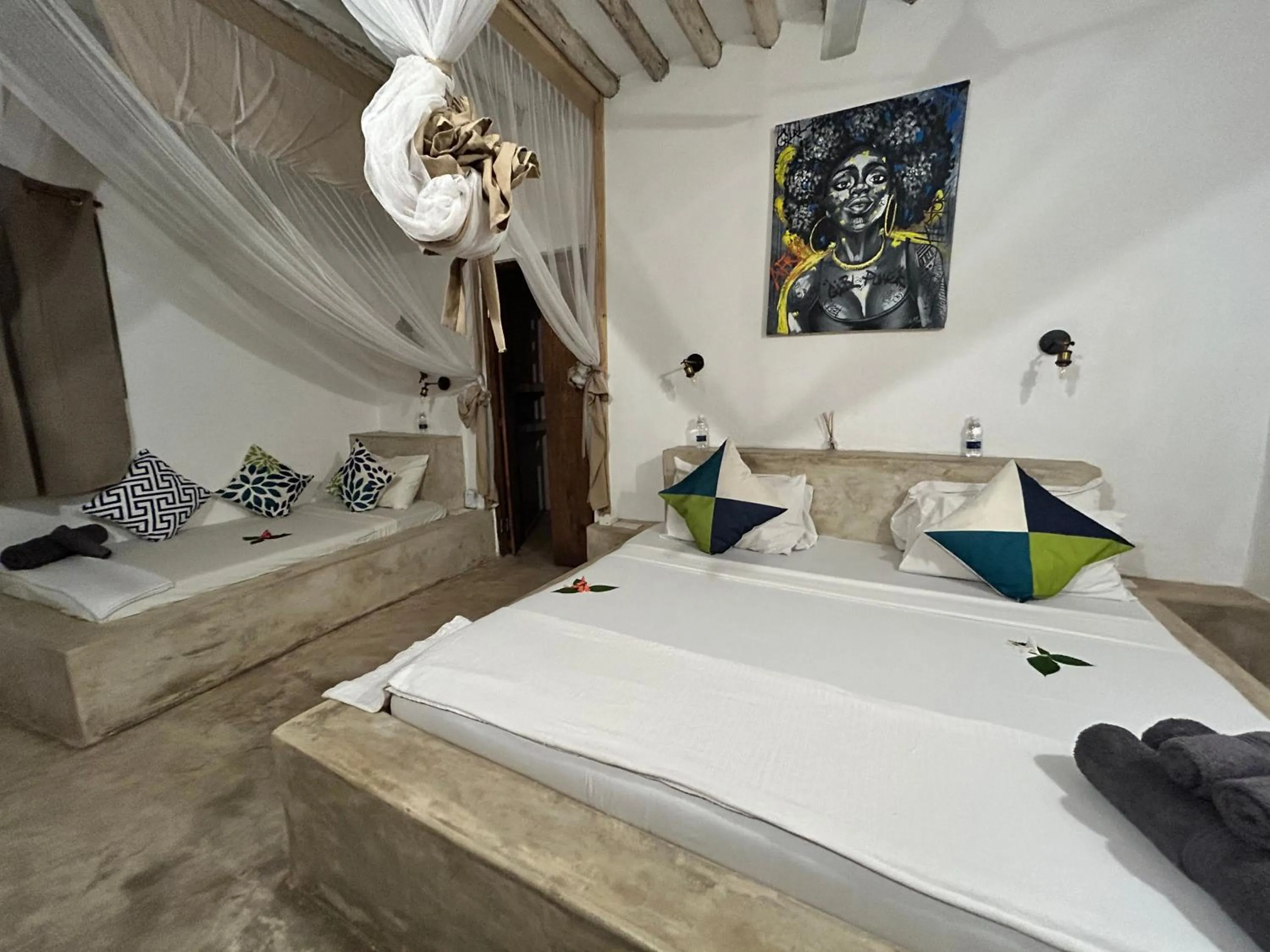 Bedroom, Bed in Bahari Beach Bungalows