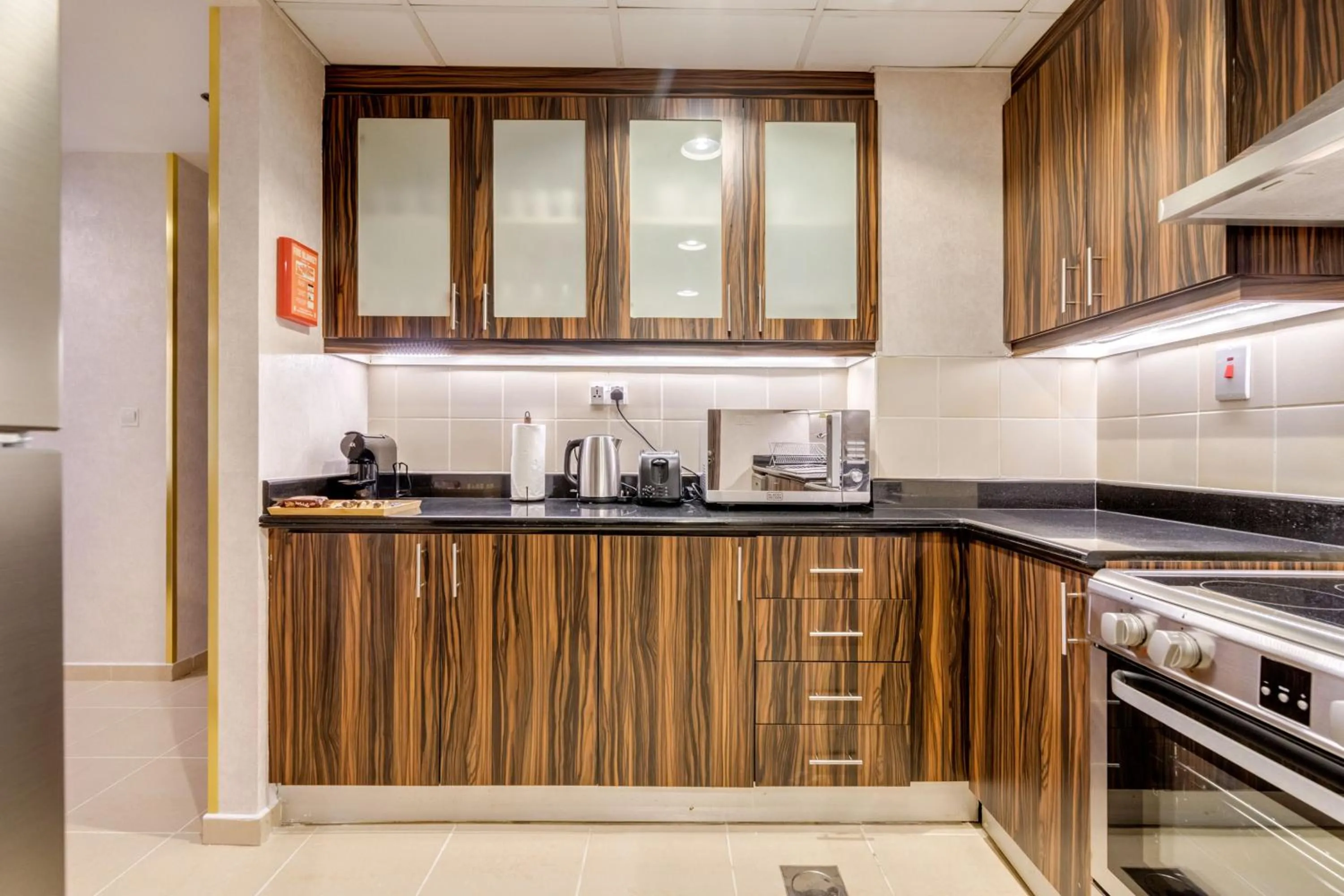 Kitchen or kitchenette in GLOBALSTAY. Modern Apartments steps to JBR Beach