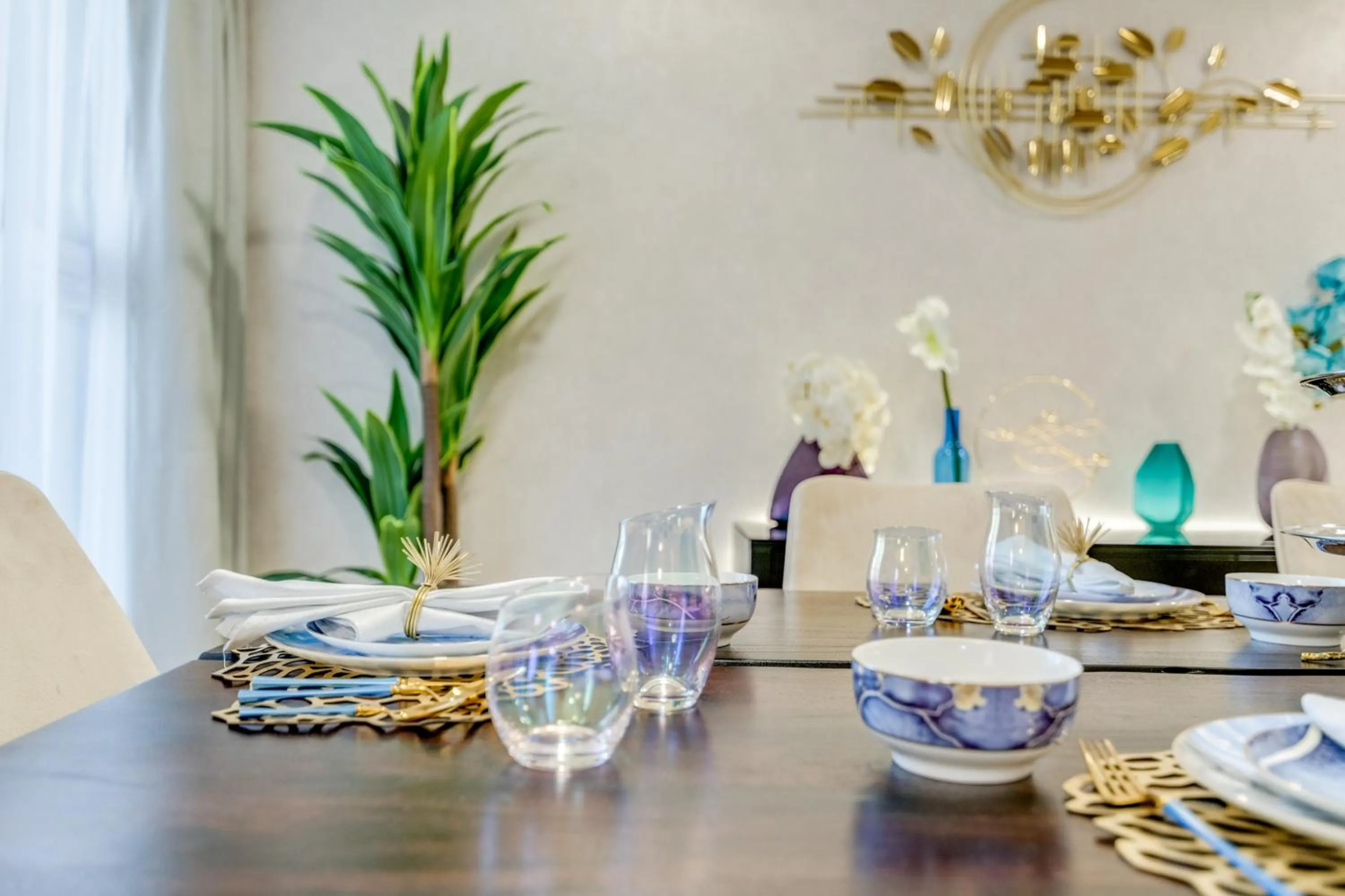 Dining area in GLOBALSTAY. Modern Apartments steps to JBR Beach