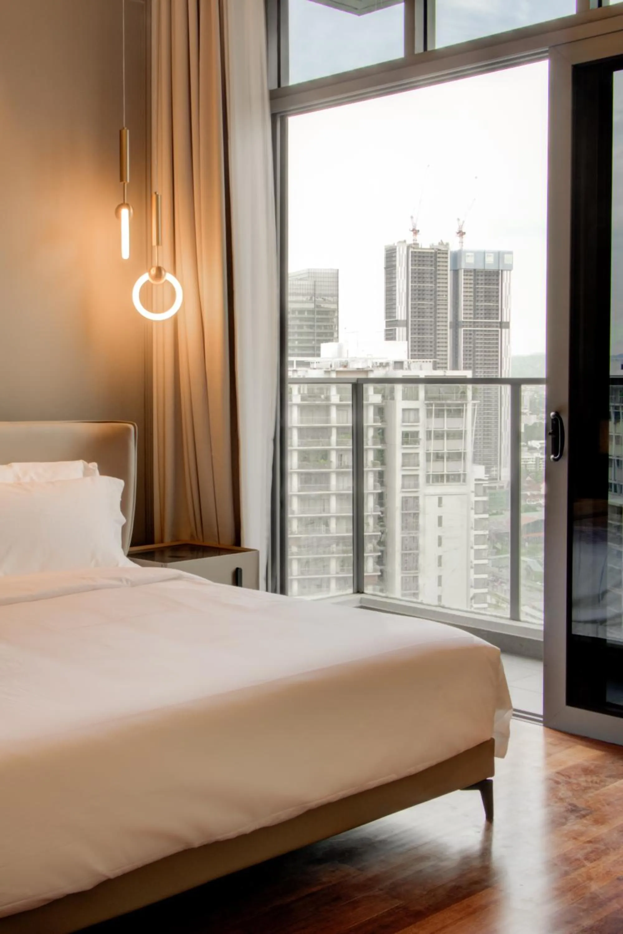 Balcony/Terrace, Bed in Royce Residence KLCC by MUSAE Kuala Lumpur