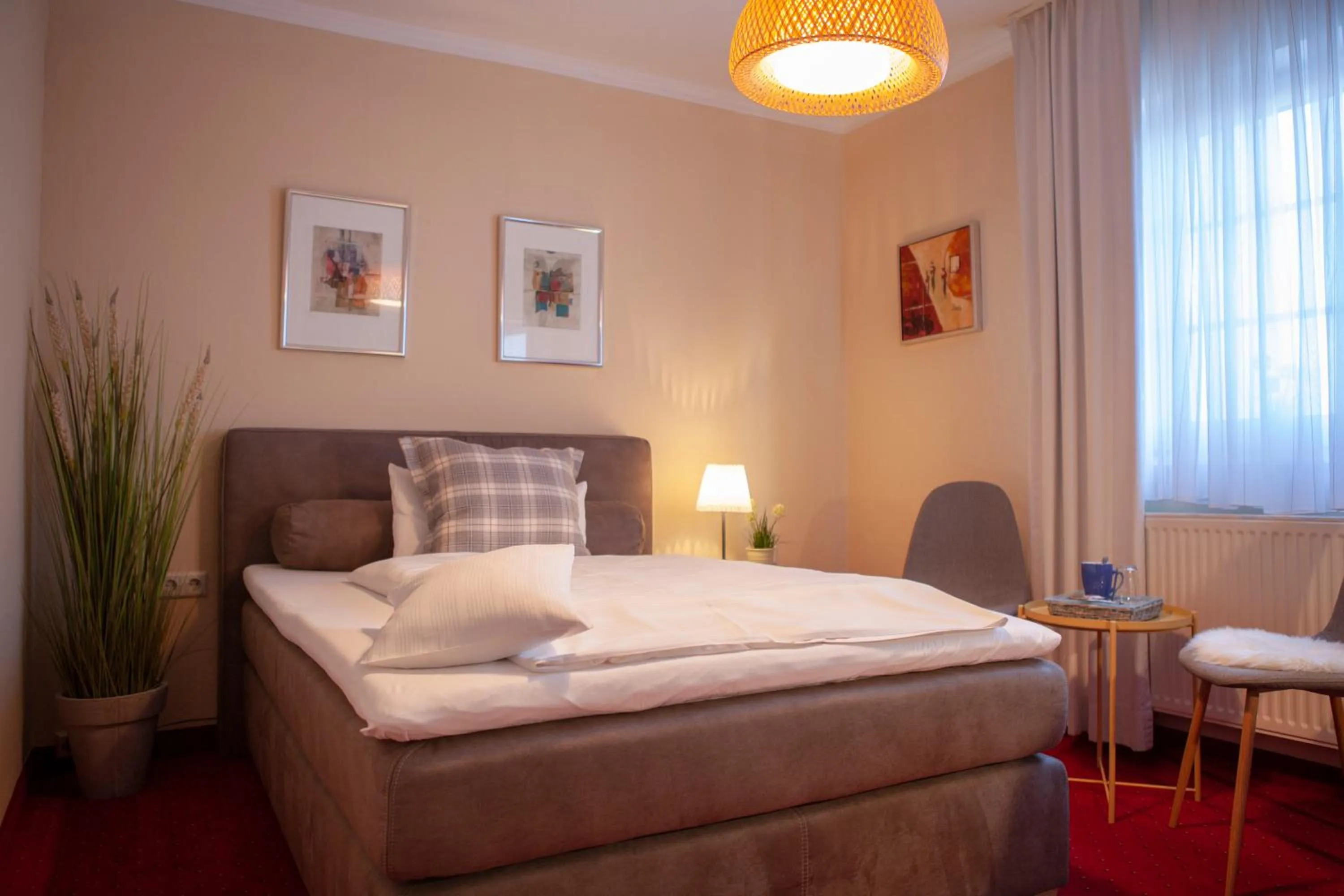 Bedroom, Bed in Hotel am Elisabethufer