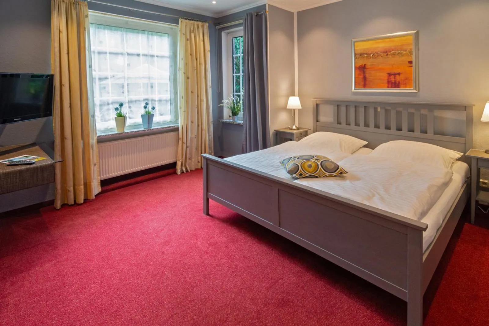 Bedroom, Bed in Hotel am Elisabethufer