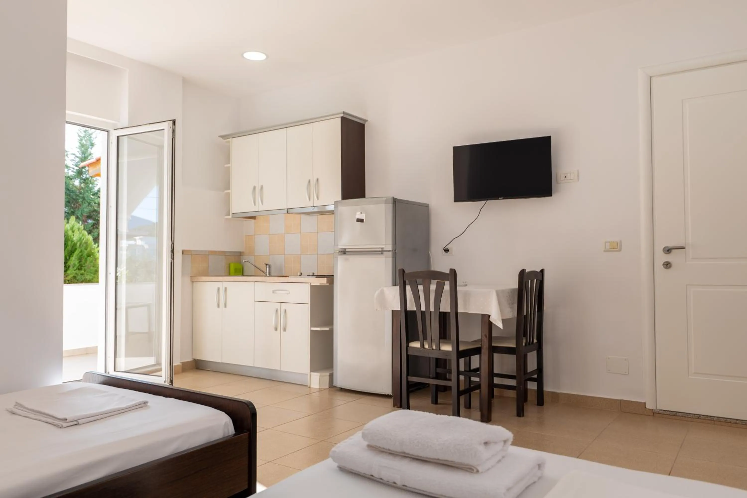 TV and multimedia, Bed in Apartments Aktea