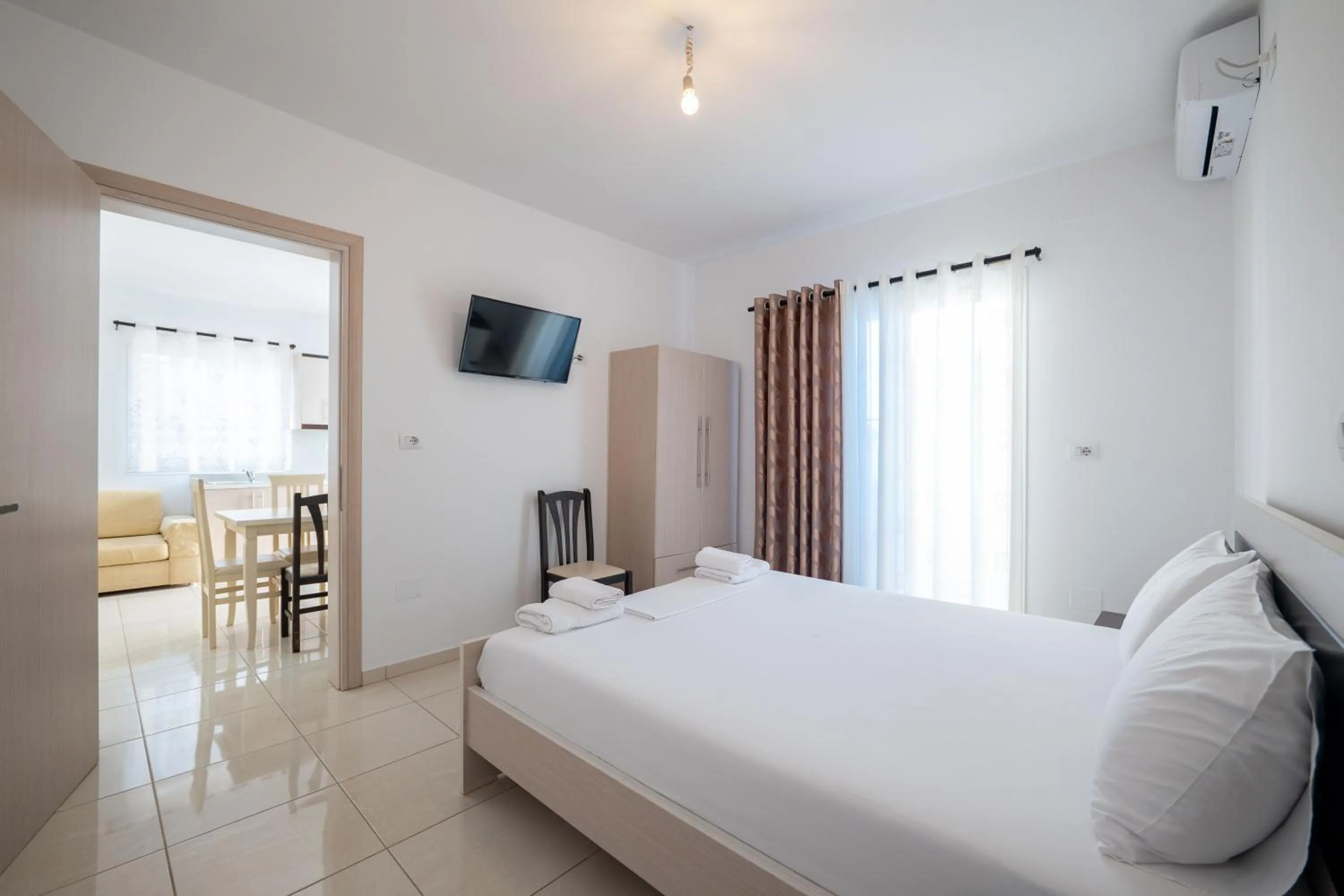 TV and multimedia, Bed in Apartments Aktea