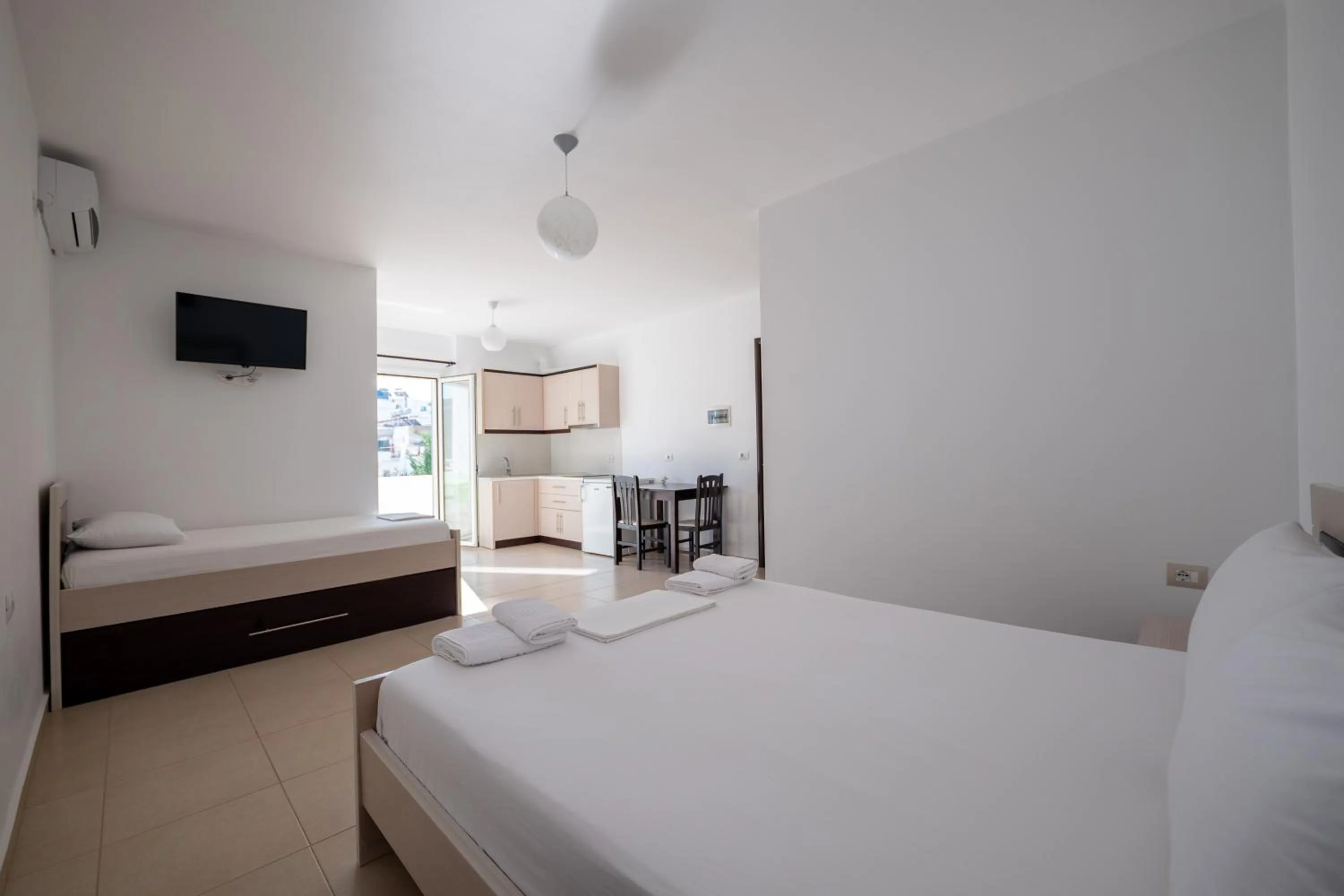 Bed in Apartments Aktea