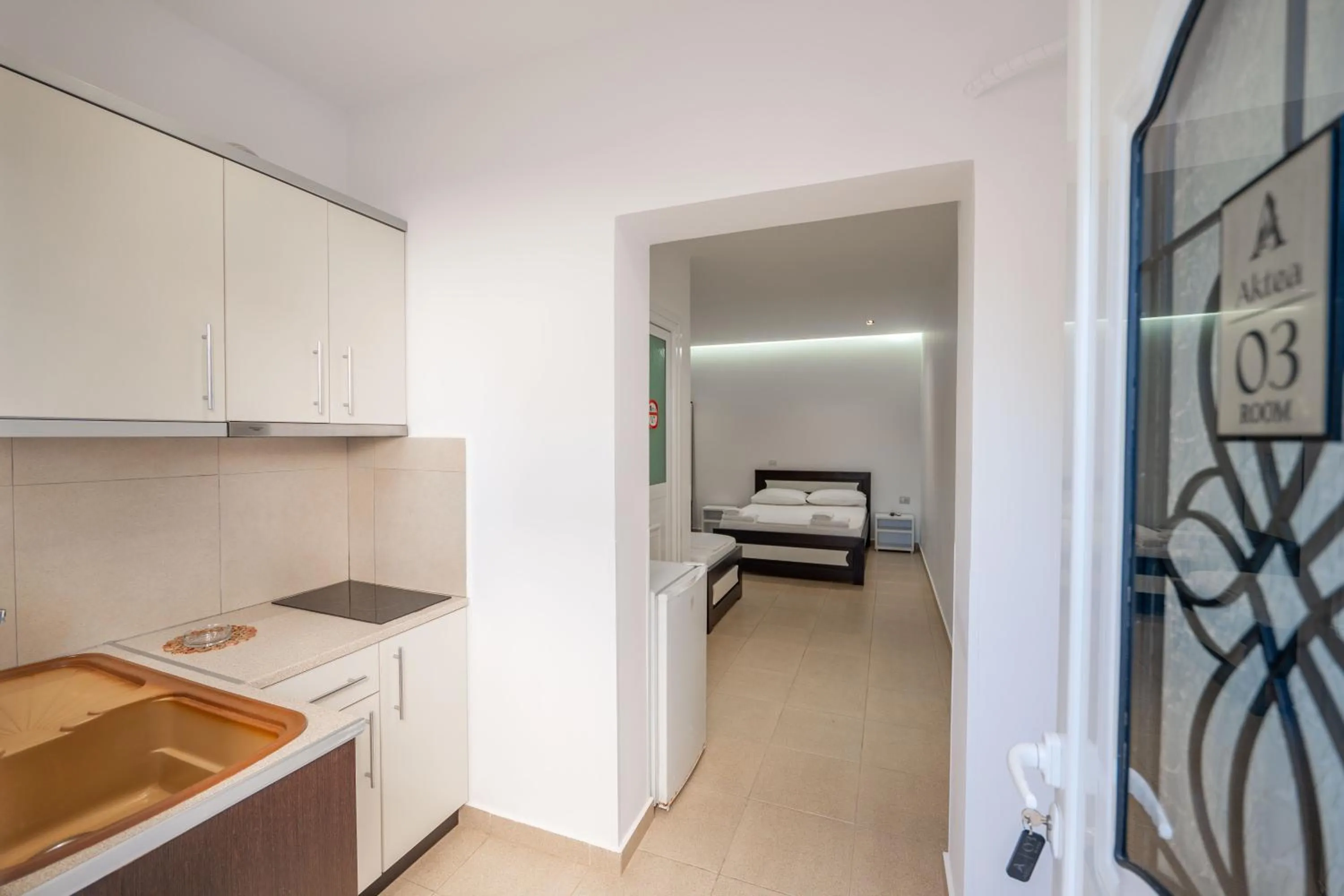 Bed in Apartments Aktea