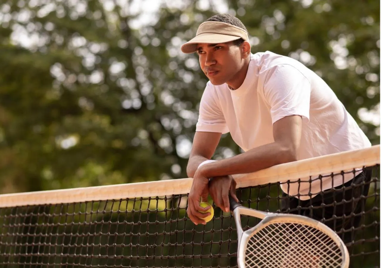 Tennis court in Alhatti Christian Resort