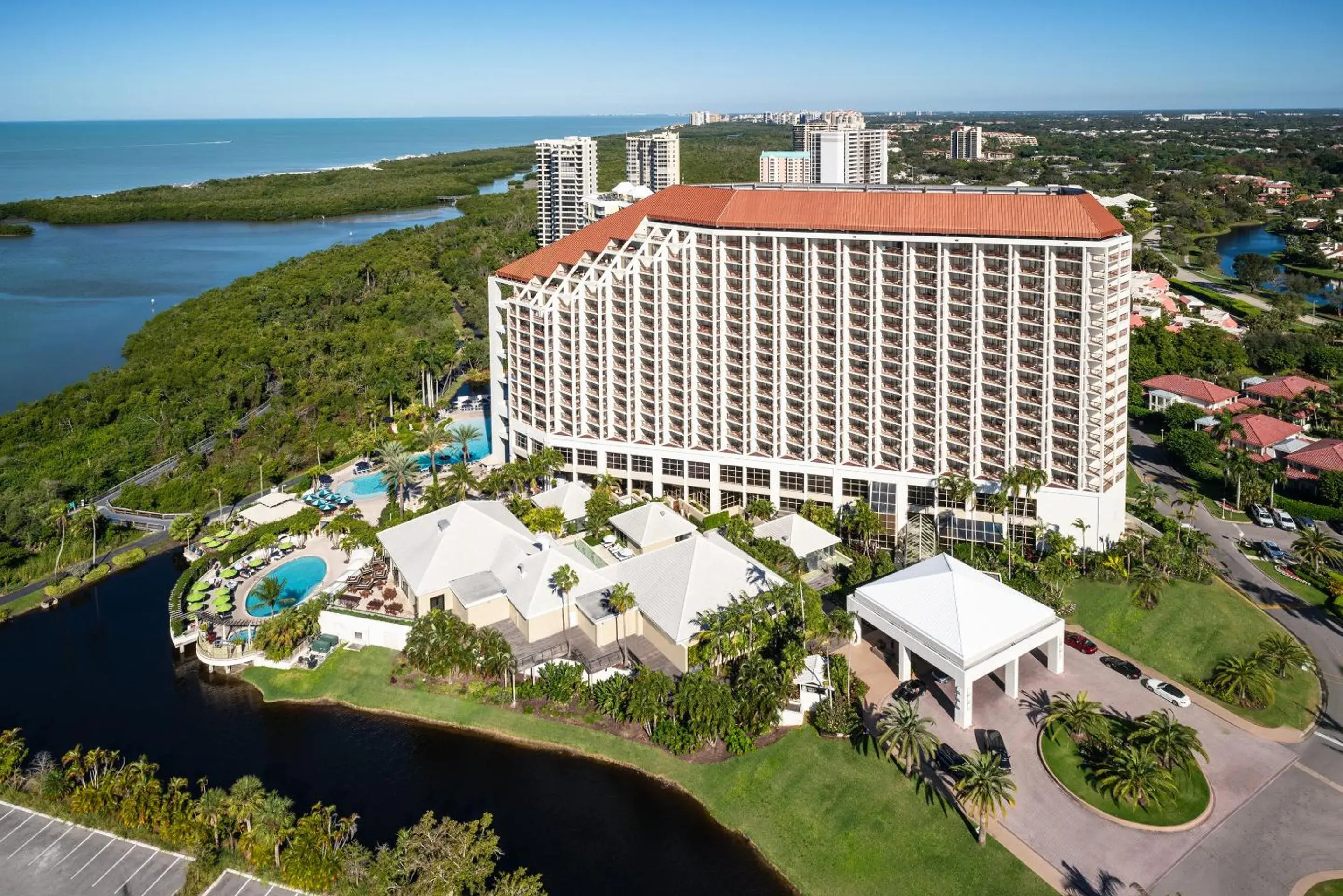 Bird's eye view in Naples Grande Beach Resort Bird's eye view in Naples Grande Beach Resort