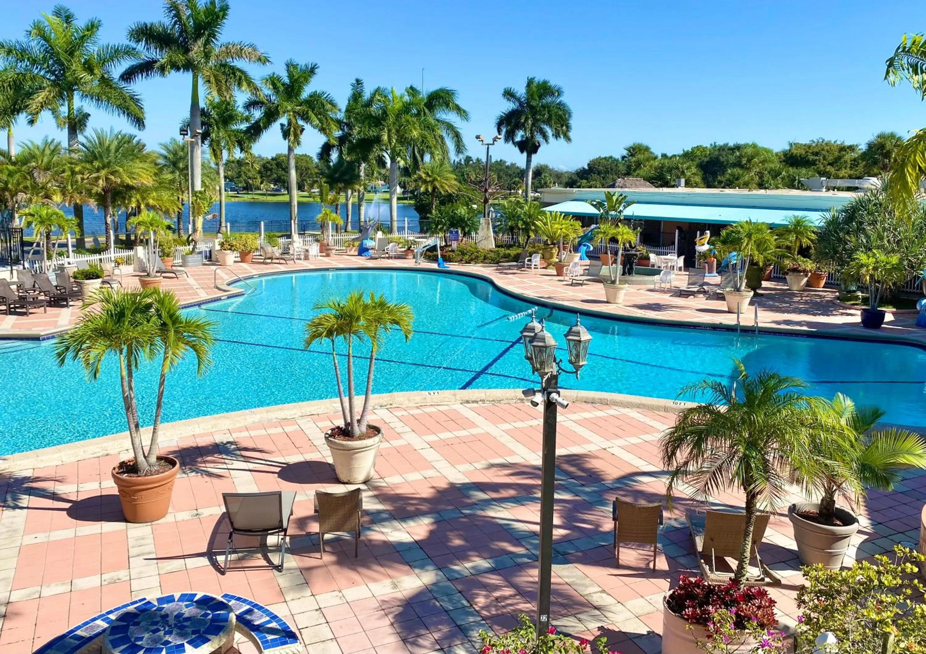 Pool view in Royal Inn Hotel