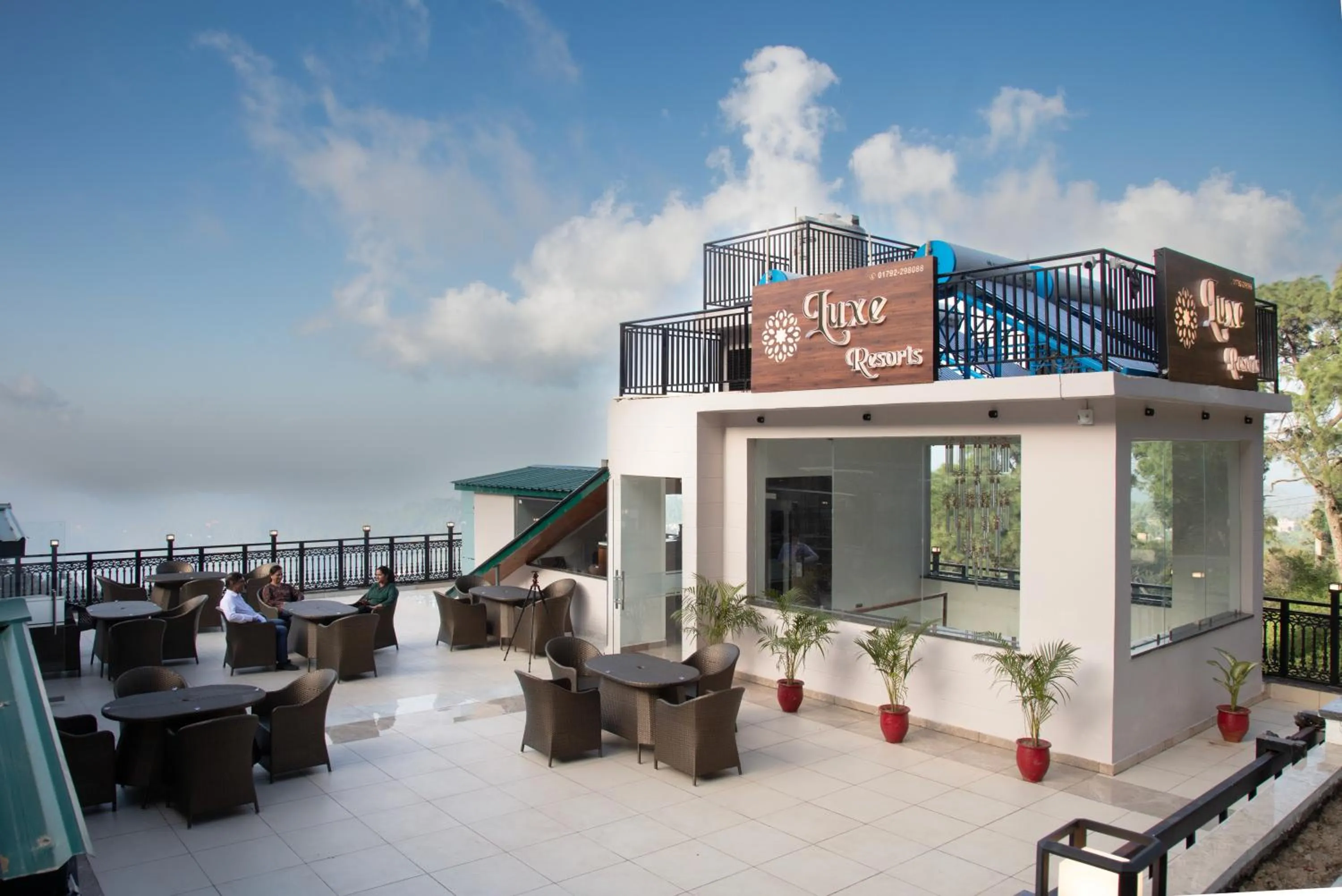 Balcony/Terrace in LUXE RESORTS - CENTRALLY HEATED AIR CONDITIONED HOTEL in THE HEART OF KASAULI