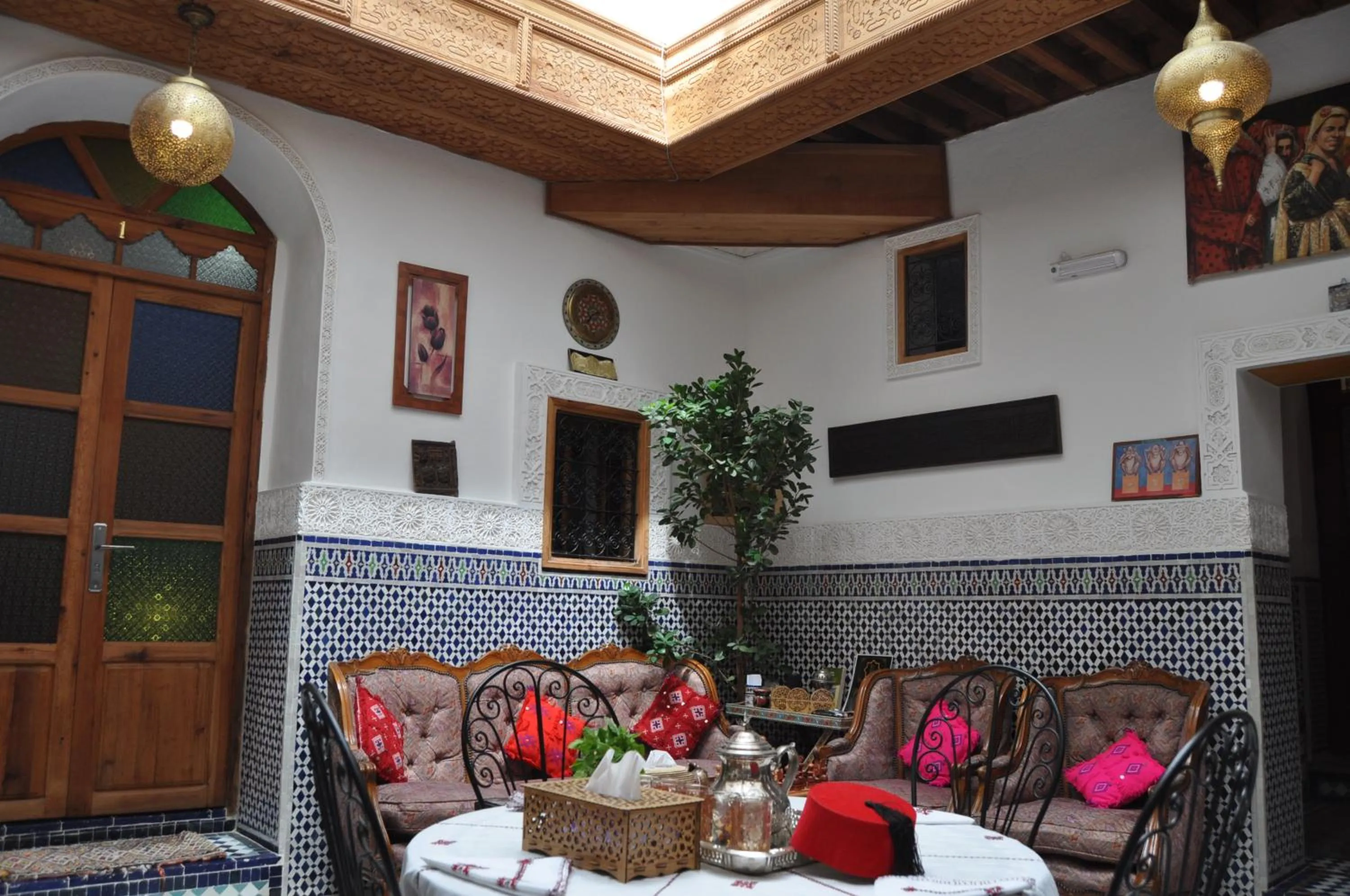 Seating area in Riad Tafoukt Palace