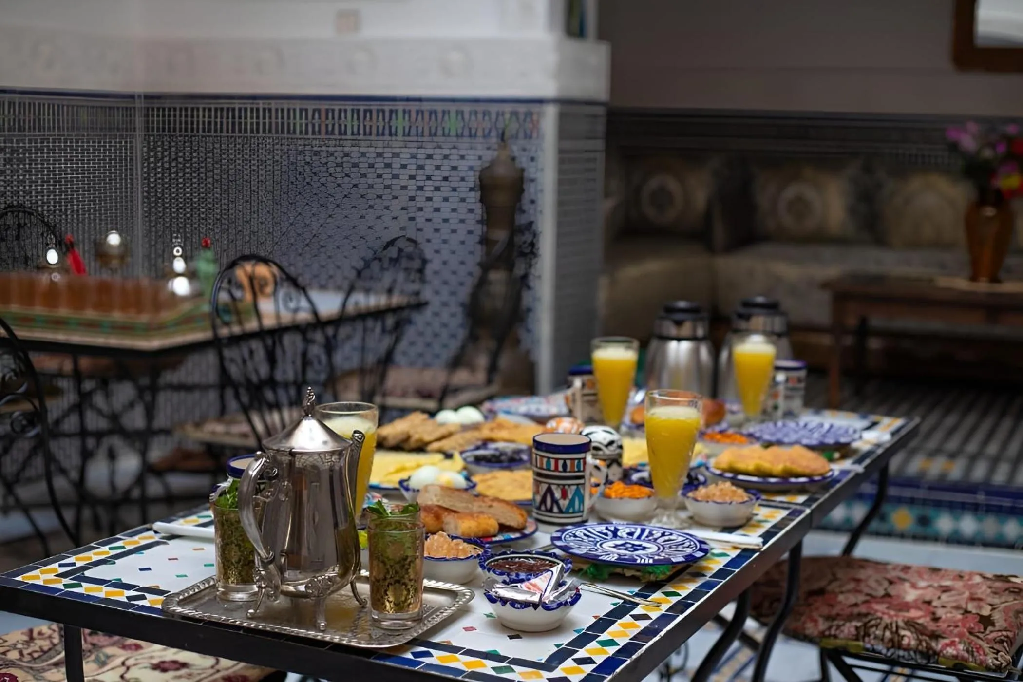 Food and drinks in Riad Tafoukt Palace
