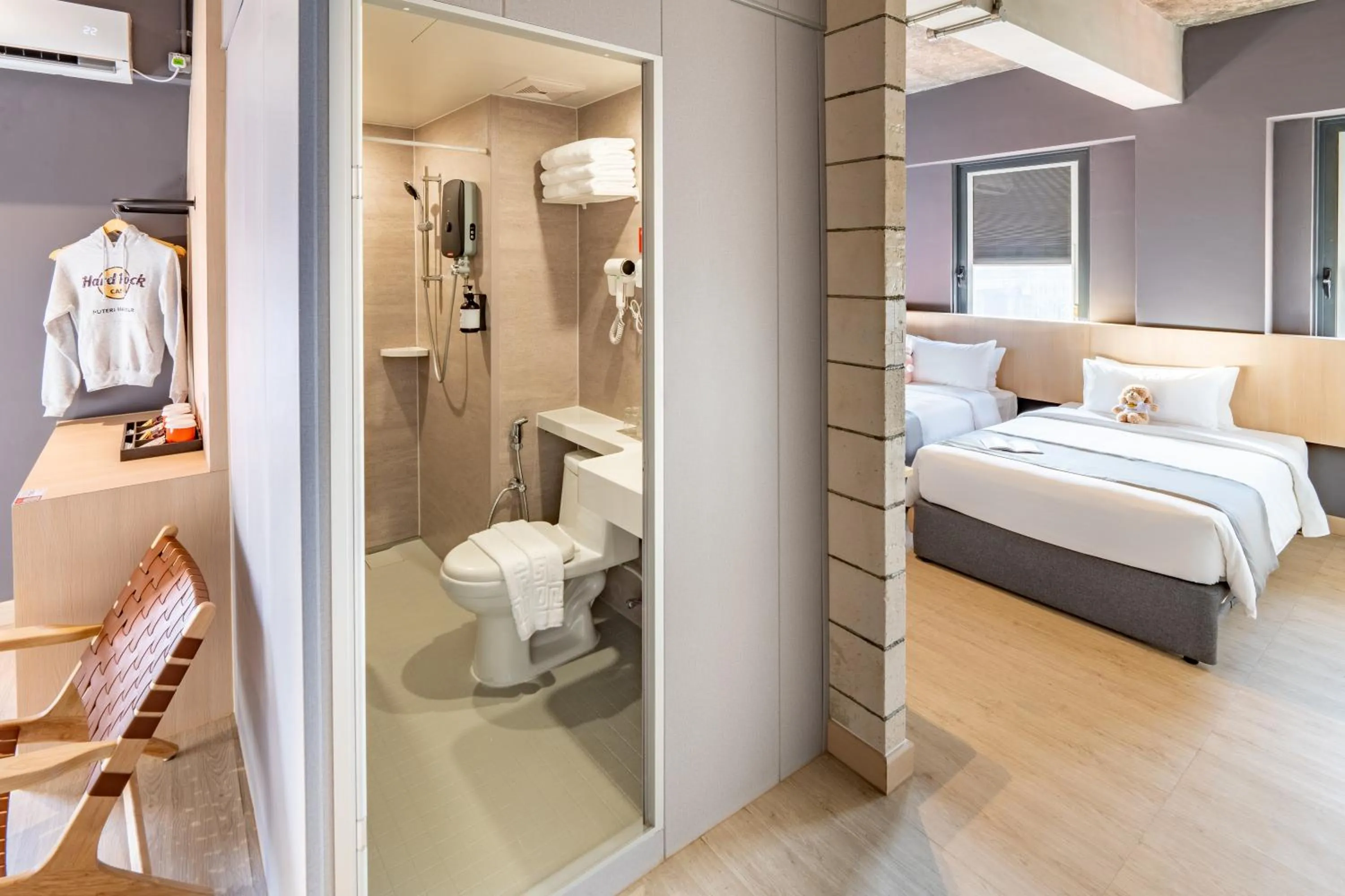Bathroom, Bed in BRIX KLIA By Pinetree