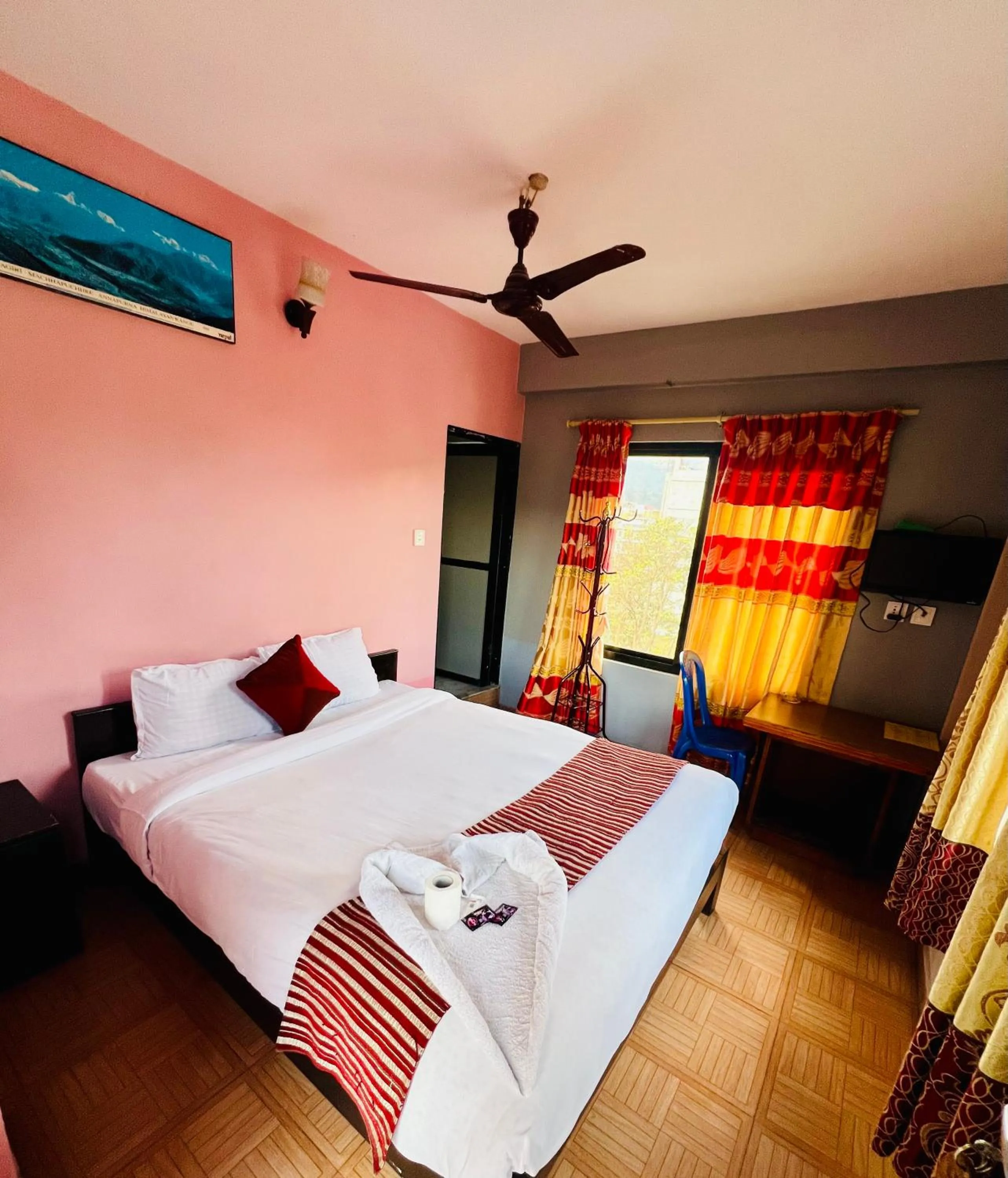 Bed in Hotel Donosti Pokhara