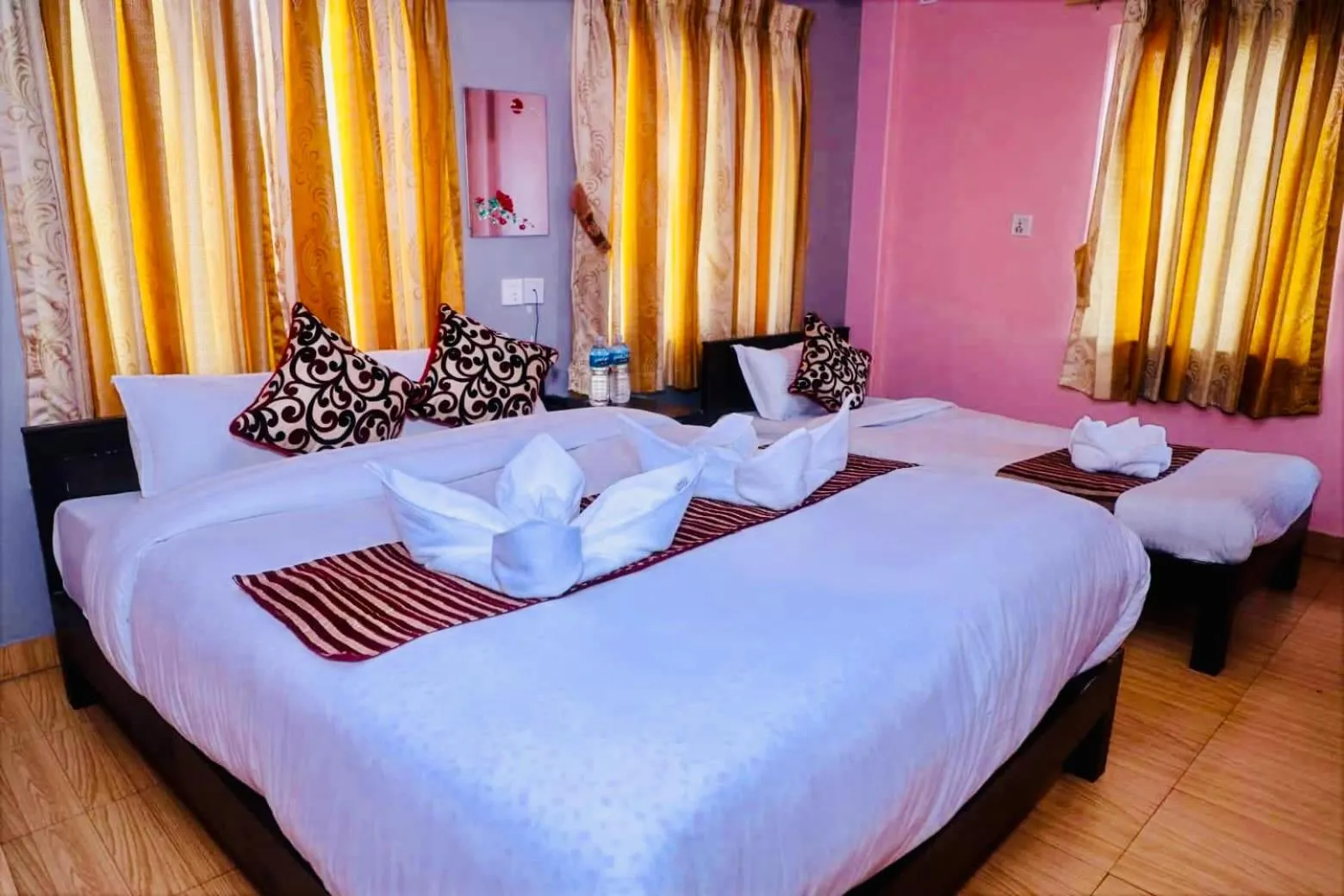 Bed in Hotel Donosti Pokhara