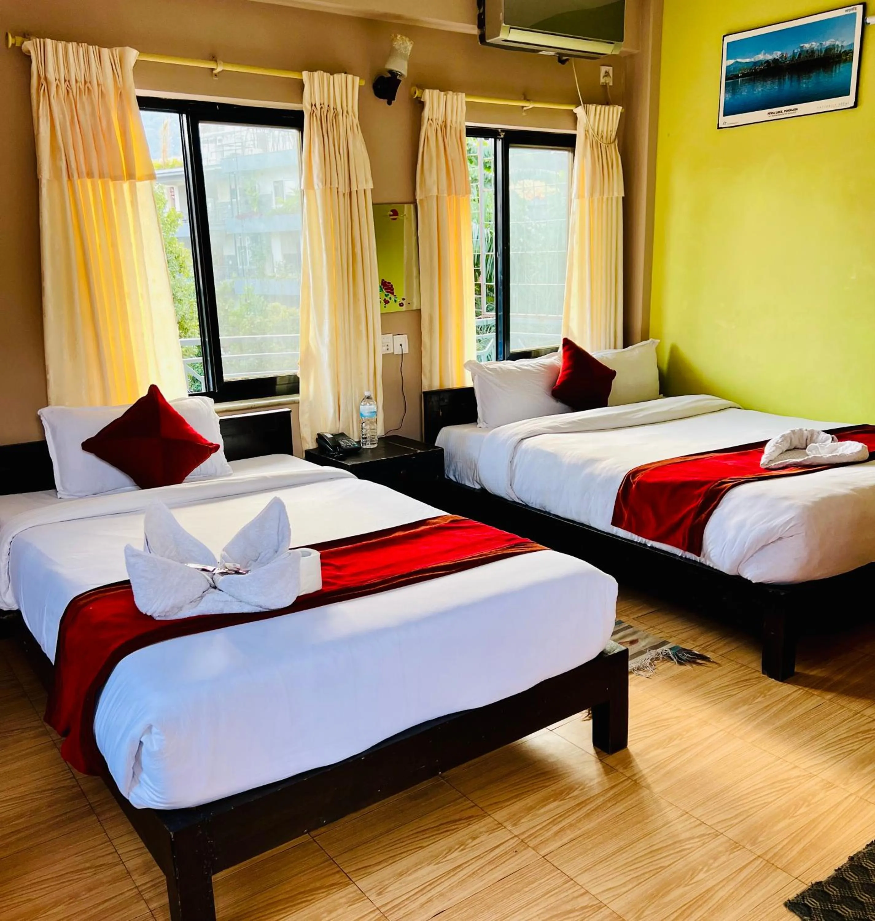 Bed in Hotel Donosti Pokhara