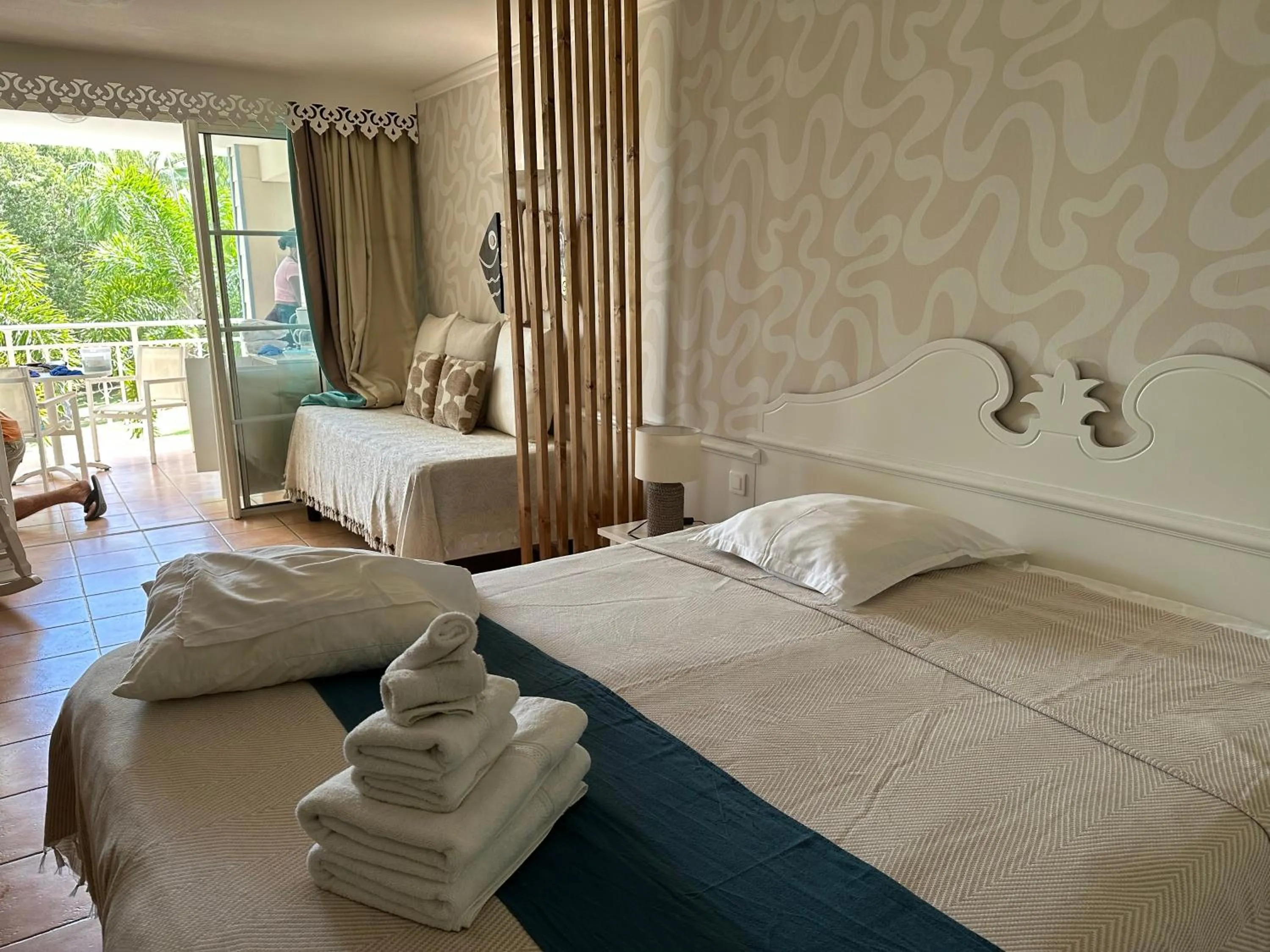 Bedroom, Bed in Studio de rêve dans un village de vacances - Entièrement rénové 2025 - Clim rénovée 2025