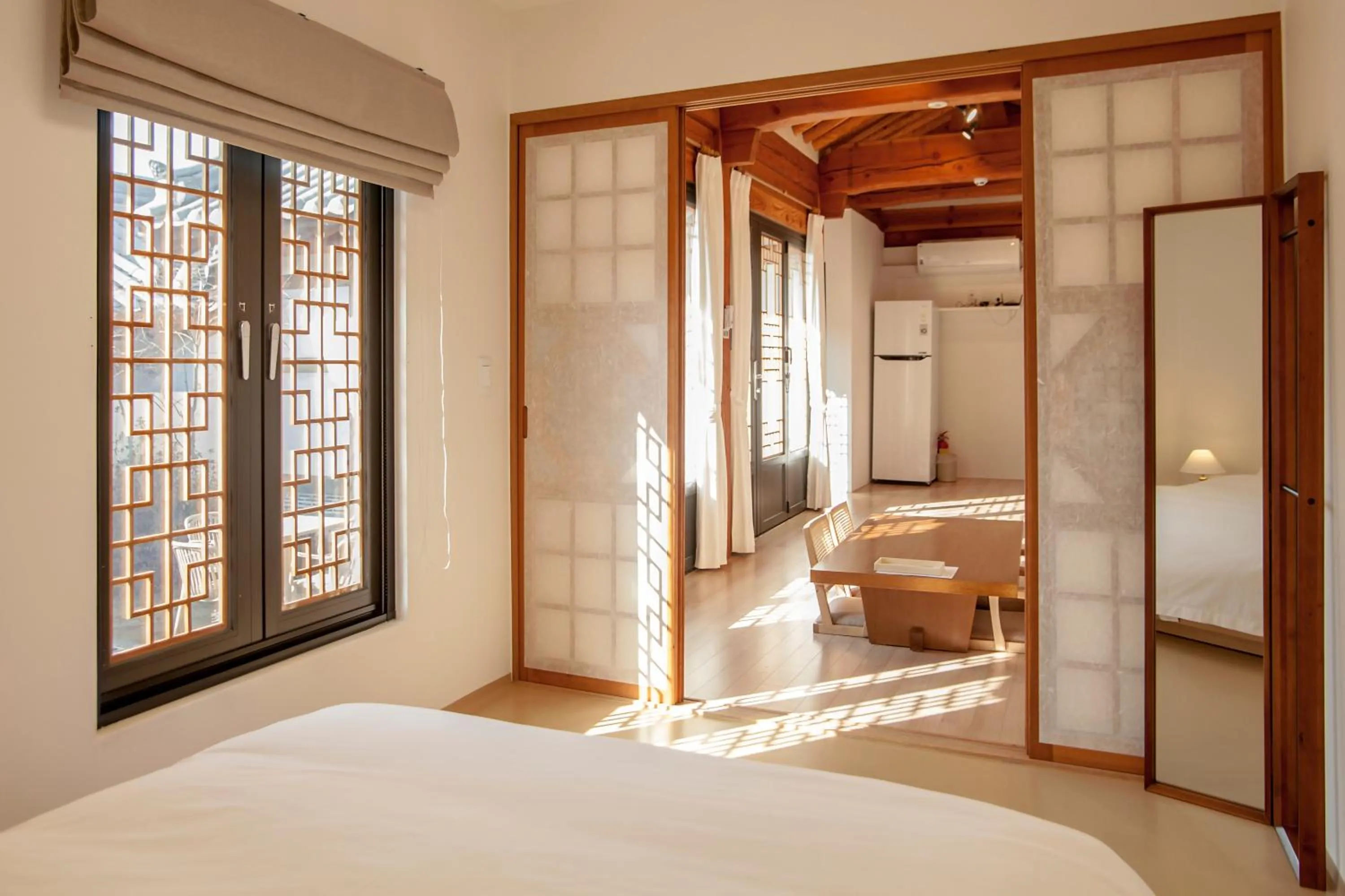 Bed in Hotelarrive Taean Tiann HanokBeachResort