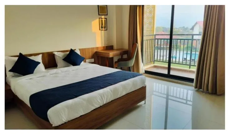 Balcony/Terrace, Bed in Pegasus Lifestyle Resort Karjat