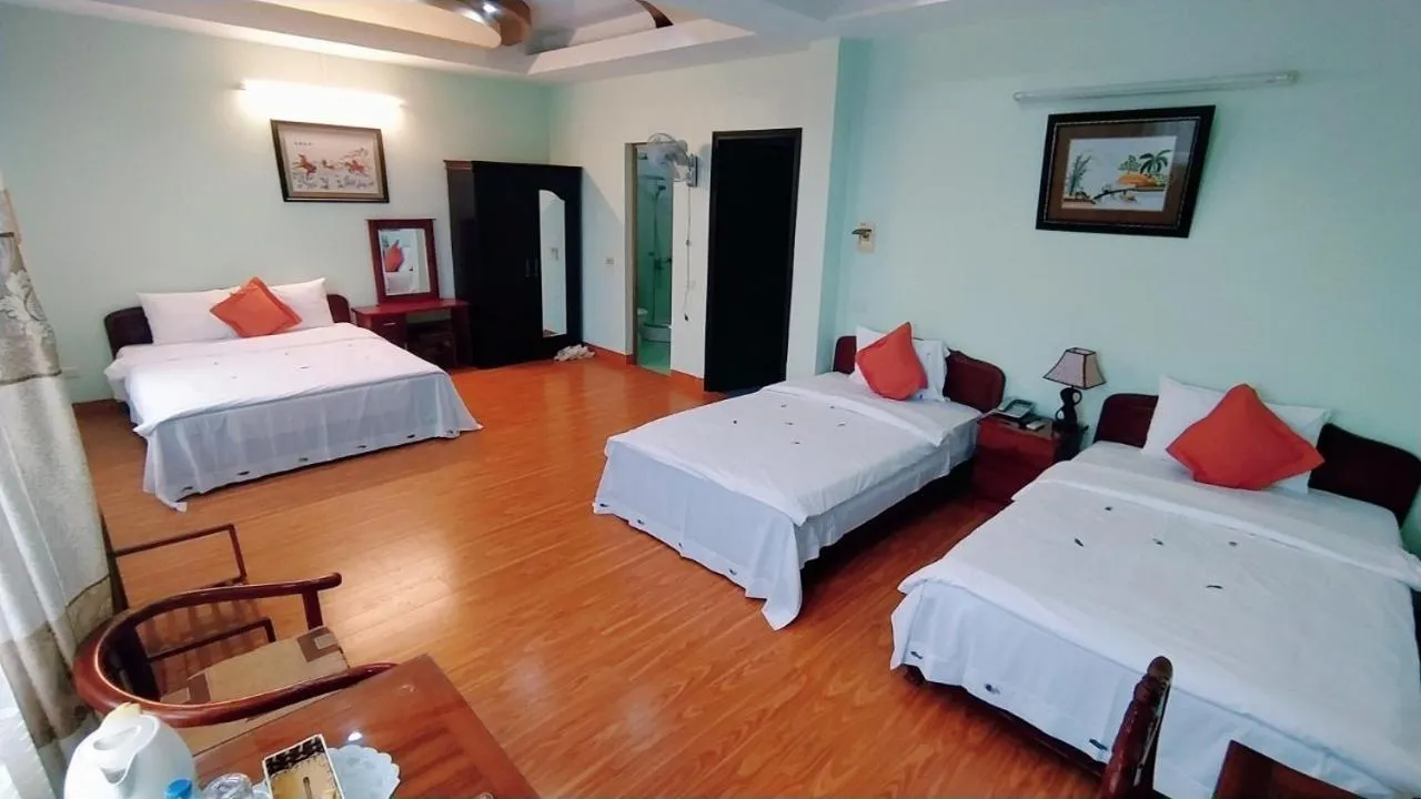 Bed in Yen Nhi Hotel Ninh Binh