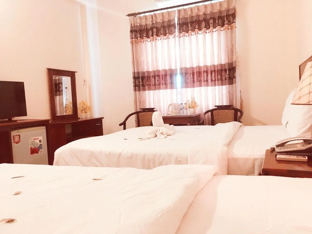 Bed in Yen Nhi Hotel Ninh Binh