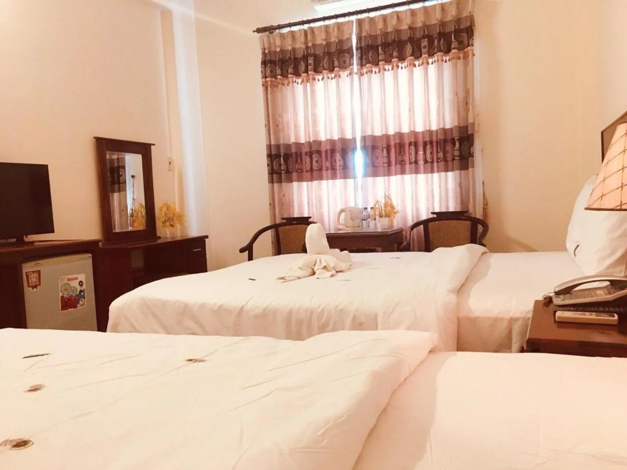 Bed in Yen Nhi Hotel Ninh Binh