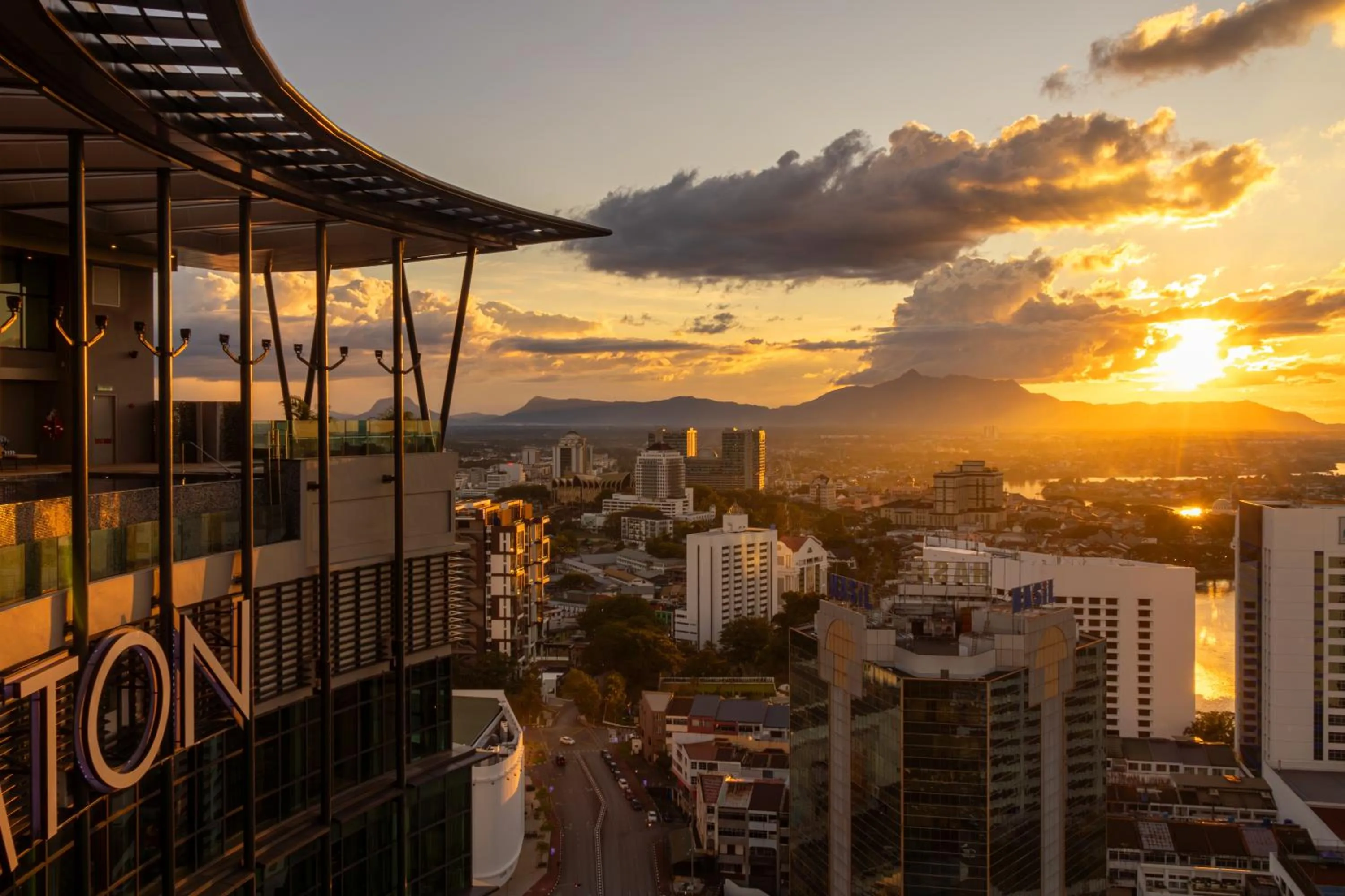 Bird's eye view in Sheraton Kuching Hotel