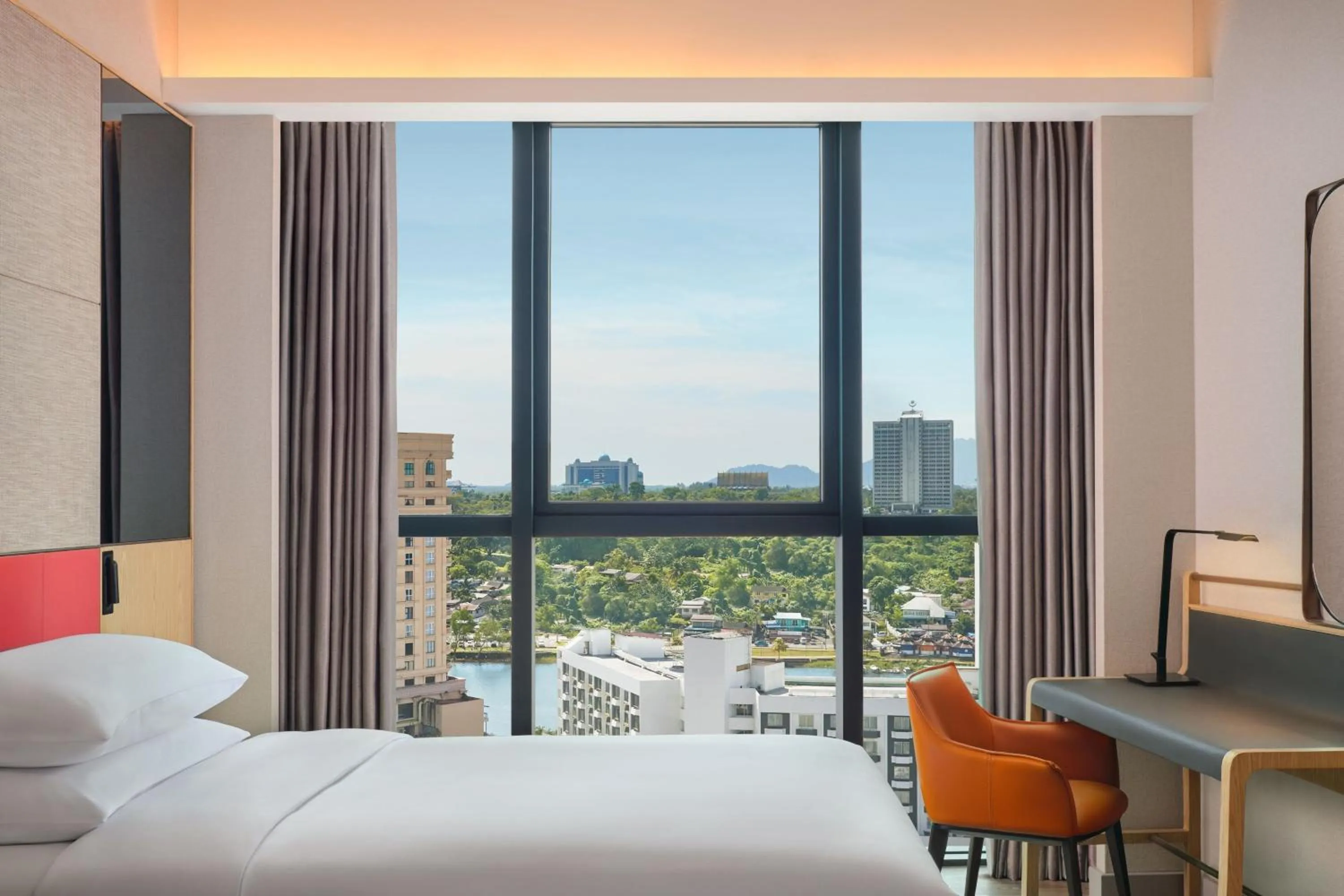 Photo of the whole room, Bed in Sheraton Kuching Hotel