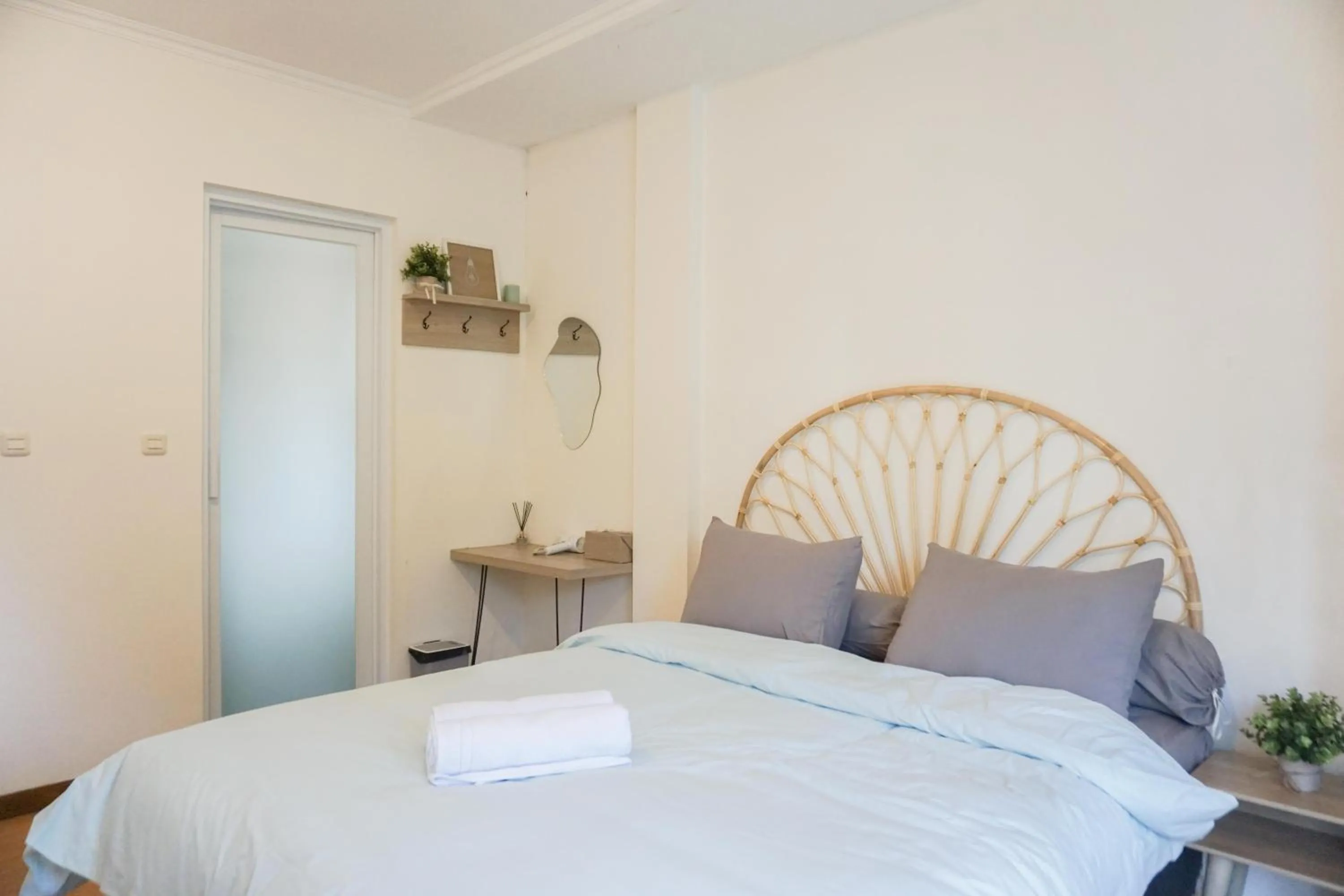 Bed in Over Easy Apartment