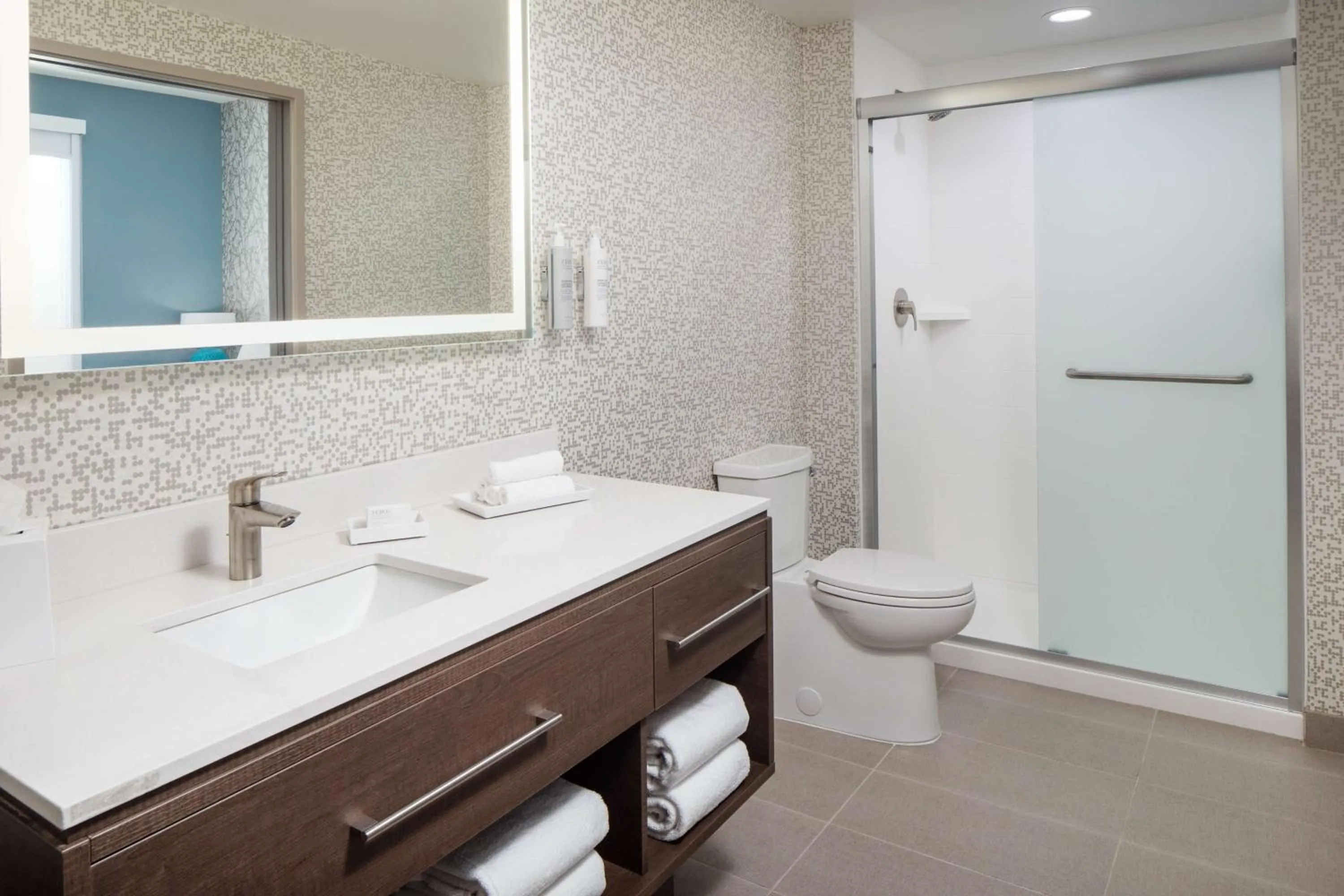 Bathroom in Home2 Suites By Hilton Wilmington Medical Park Downtown