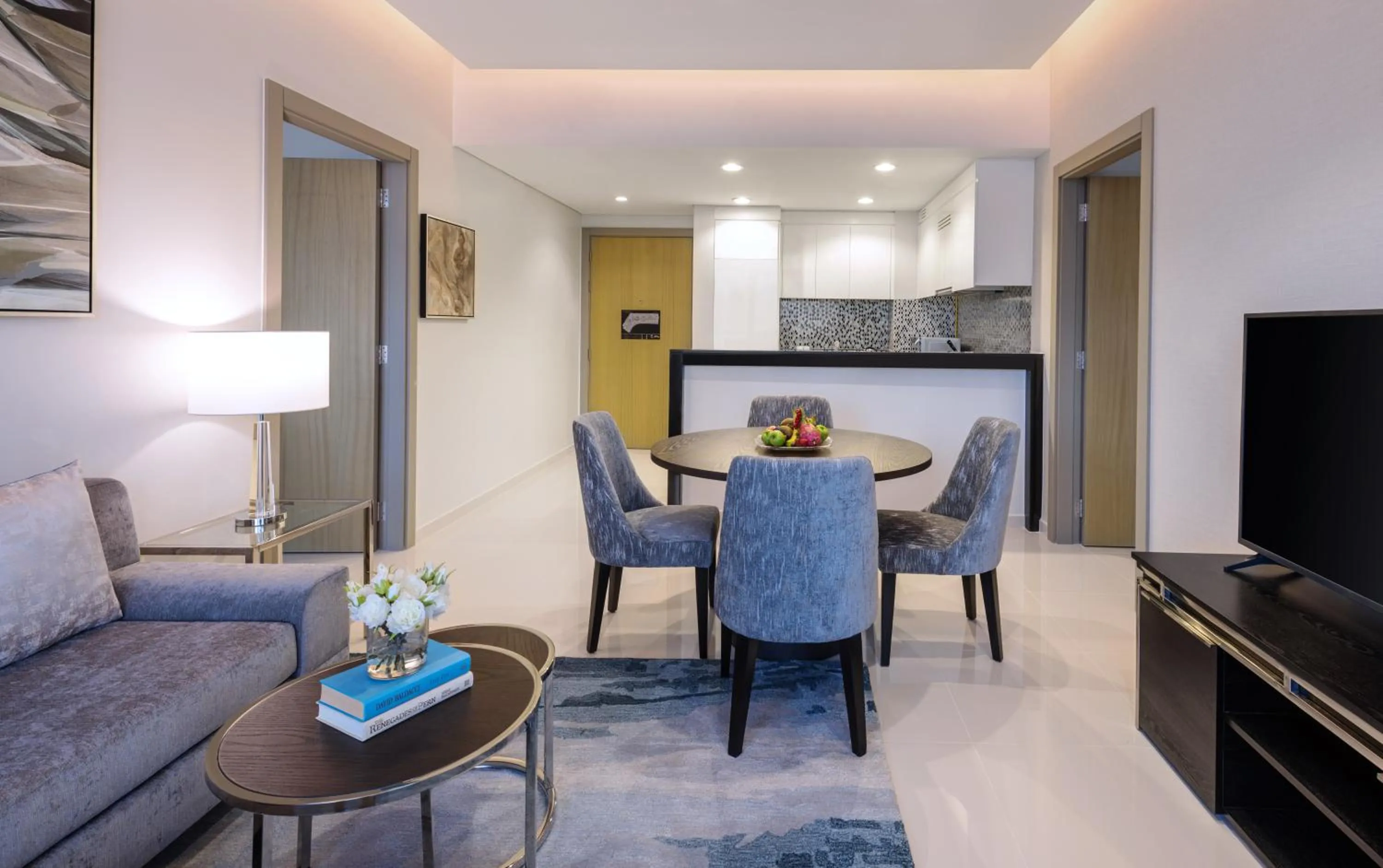 Dining area in DAMAC Maison Aykon City Dubai