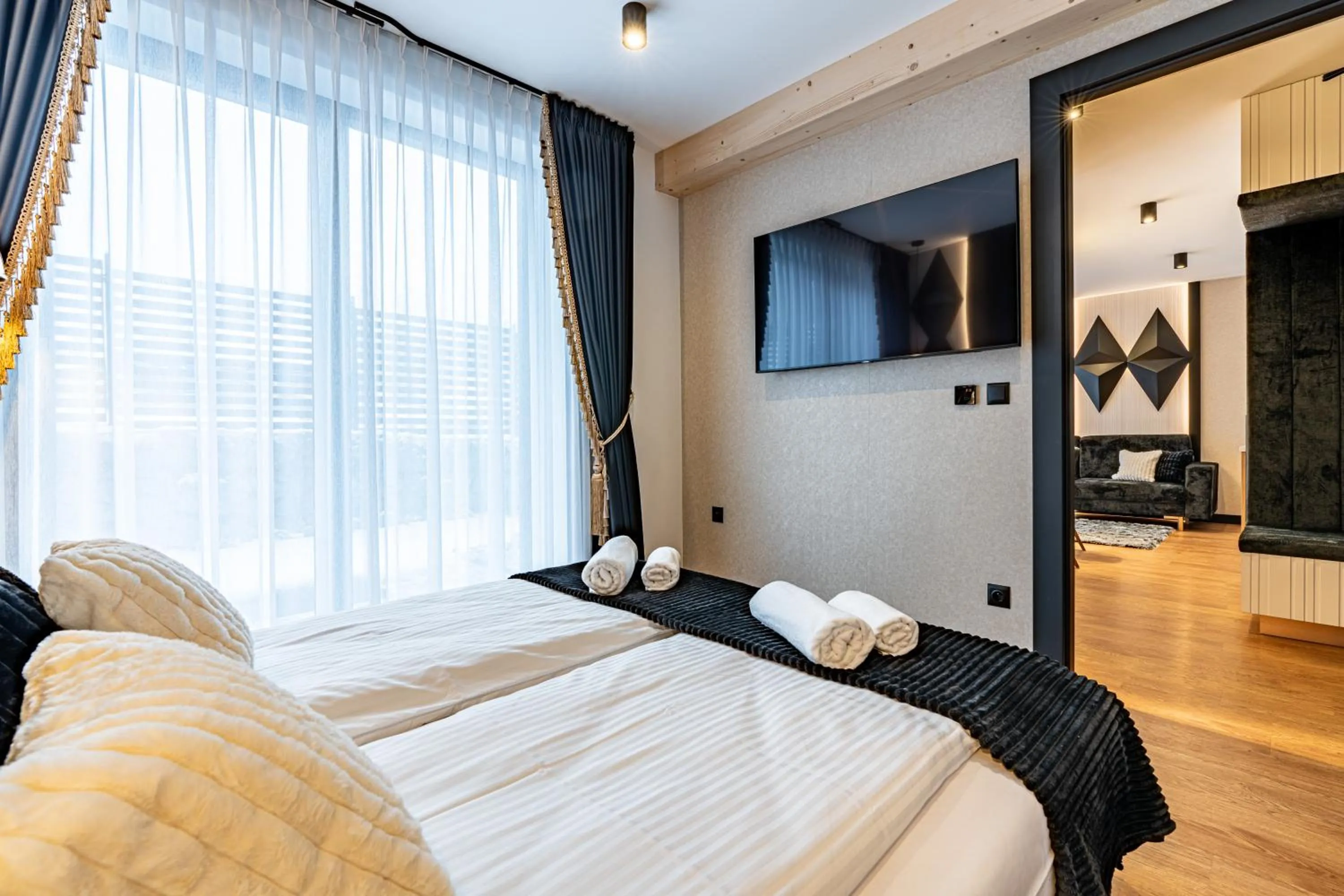 Bed in Aparthotel Zakopiański & SPA