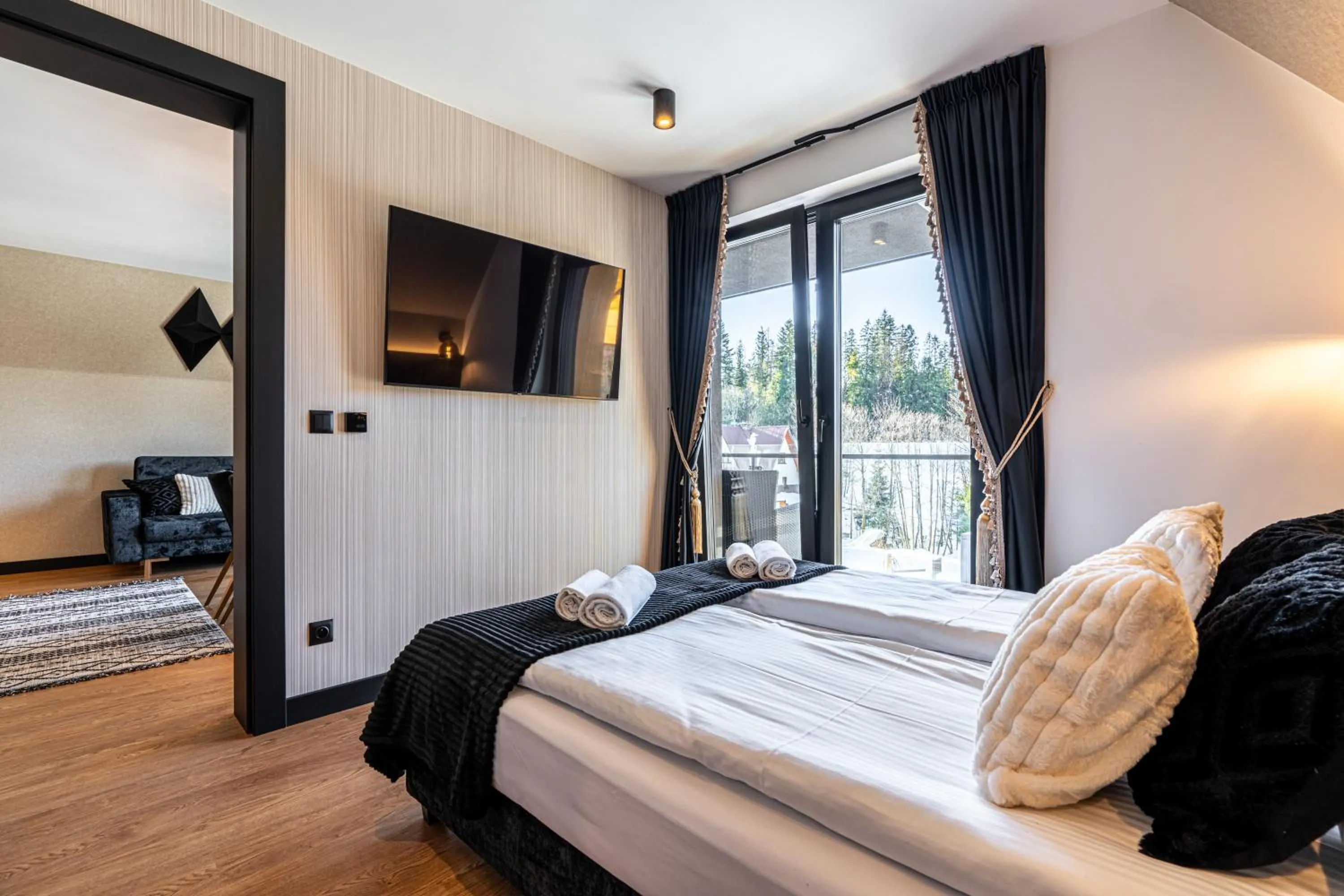 Bed in Aparthotel Zakopiański & SPA