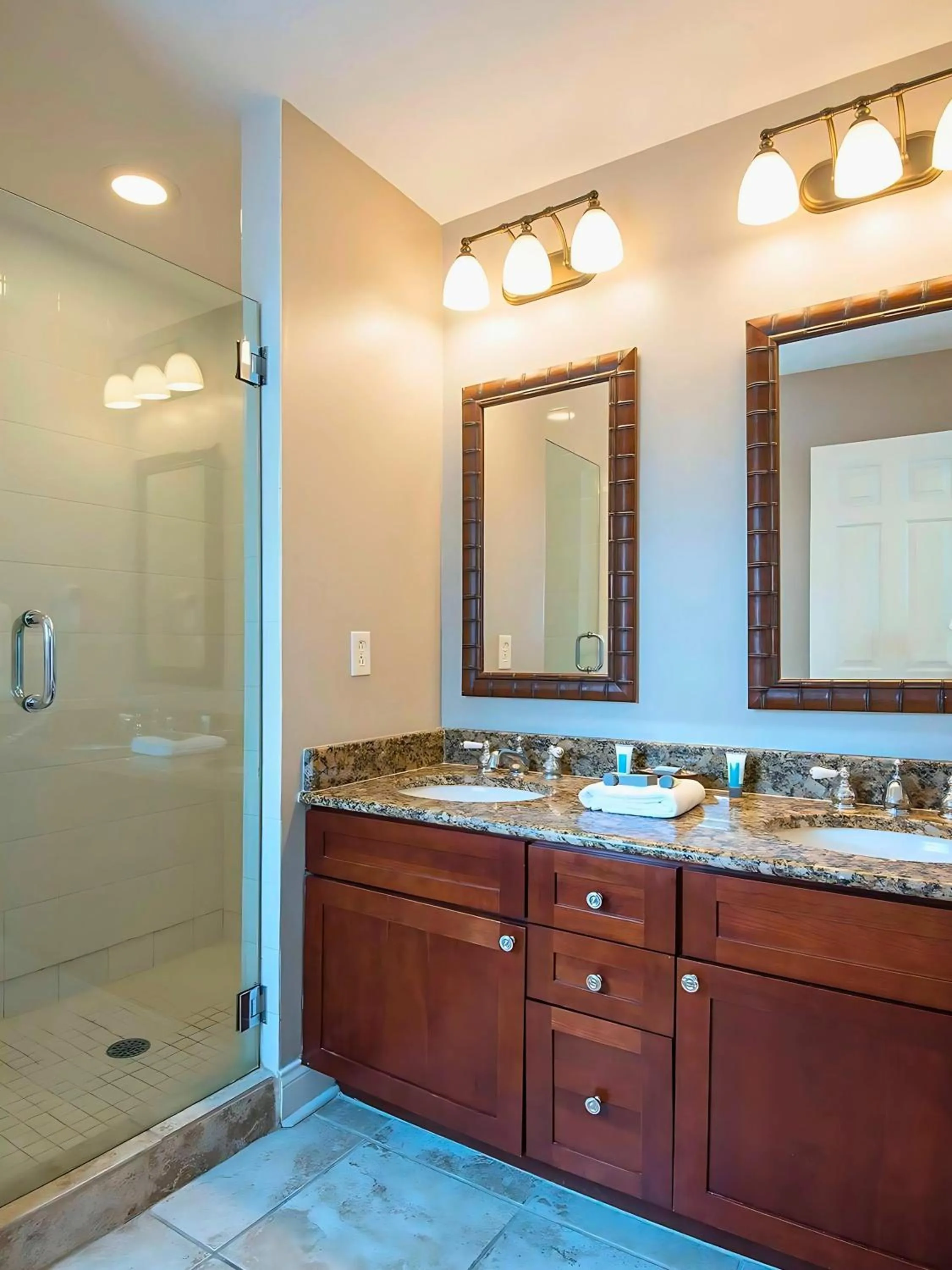 Shower in Villas at Hawks Cay Resort