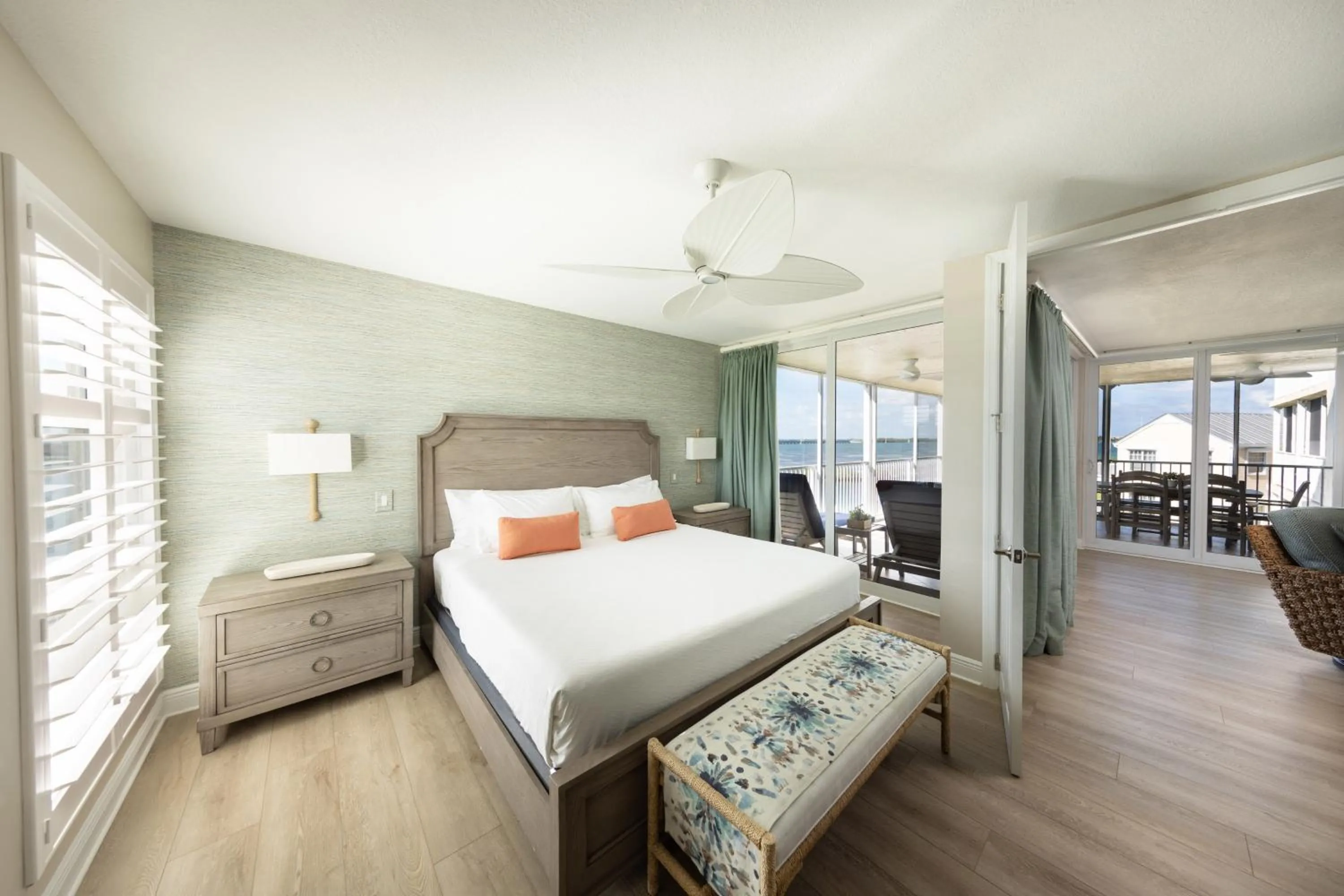 Bed in Villas at Hawks Cay Resort