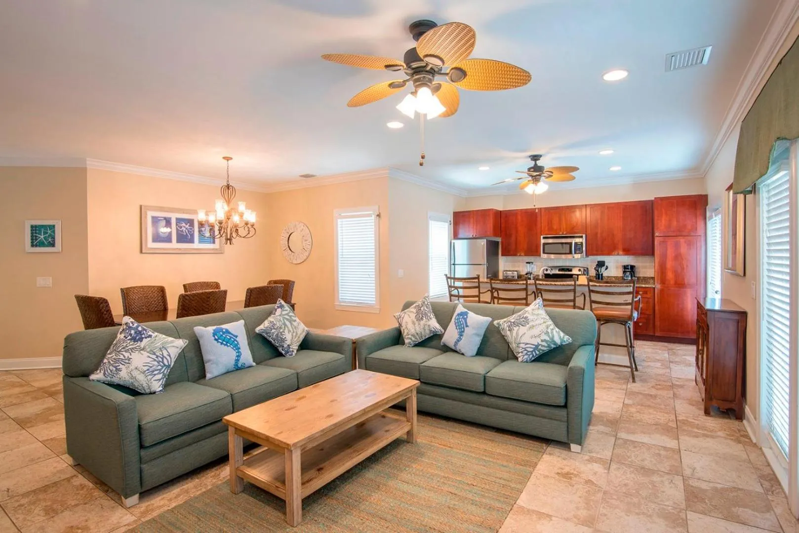 Living room in Villas at Hawks Cay Resort