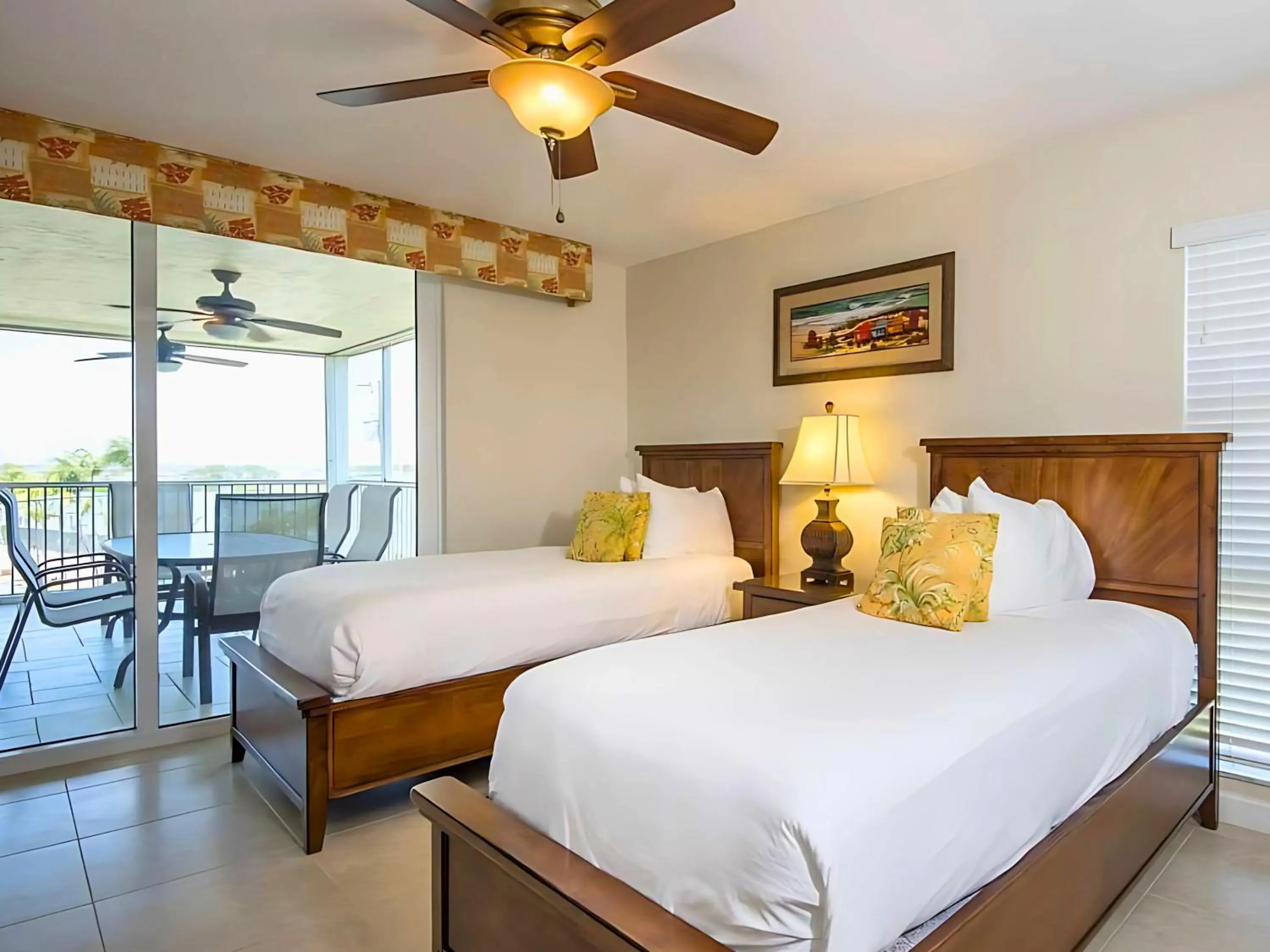 Bed in Villas at Hawks Cay Resort
